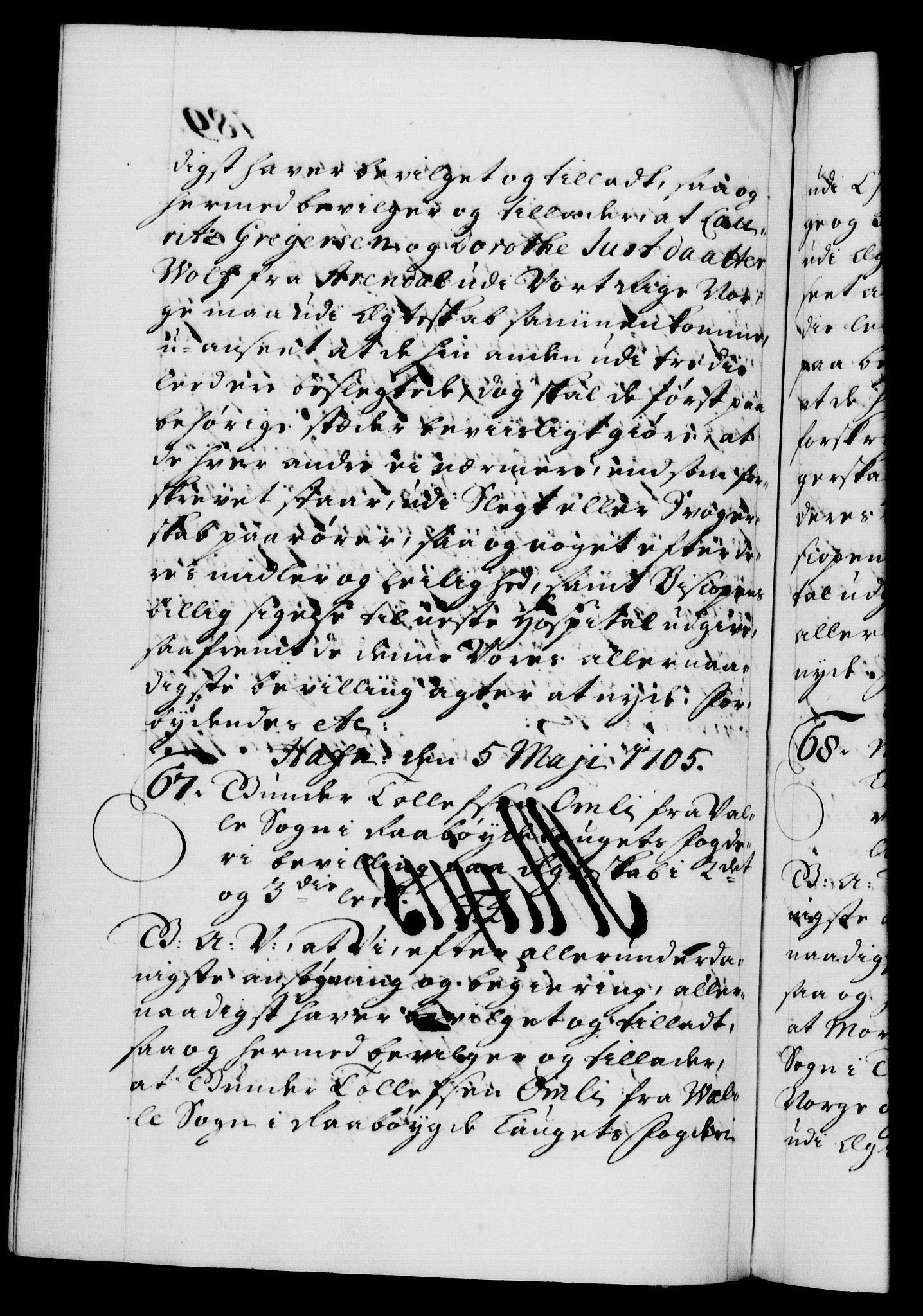 Danske Kanselli 1572-1799, RA/EA-3023/F/Fc/Fca/Fcaa/L0019: Norske registre, 1704-1707, s. 189b