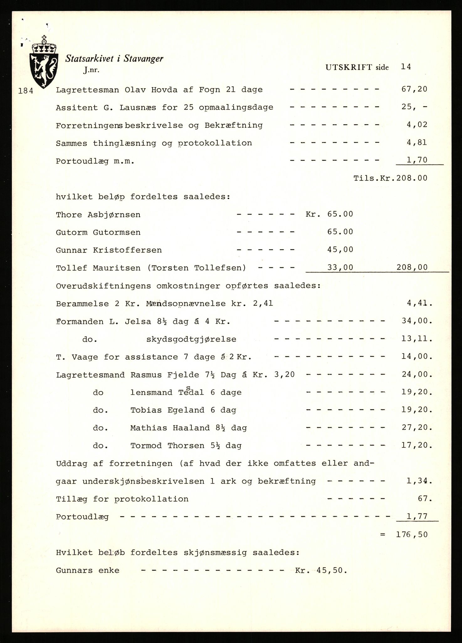 Statsarkivet i Stavanger, SAST/A-101971/03/Y/Yj/L0018: Avskrifter sortert etter gårdsnavn: Engelsvold - Espevold nedre, 1750-1930, s. 56