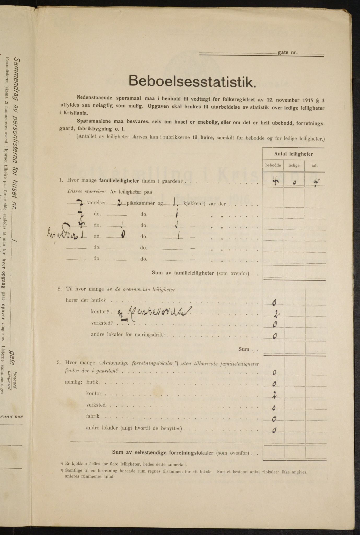 OBA, Kommunal folketelling 1.2.1916 for Kristiania, 1916, s. 90565