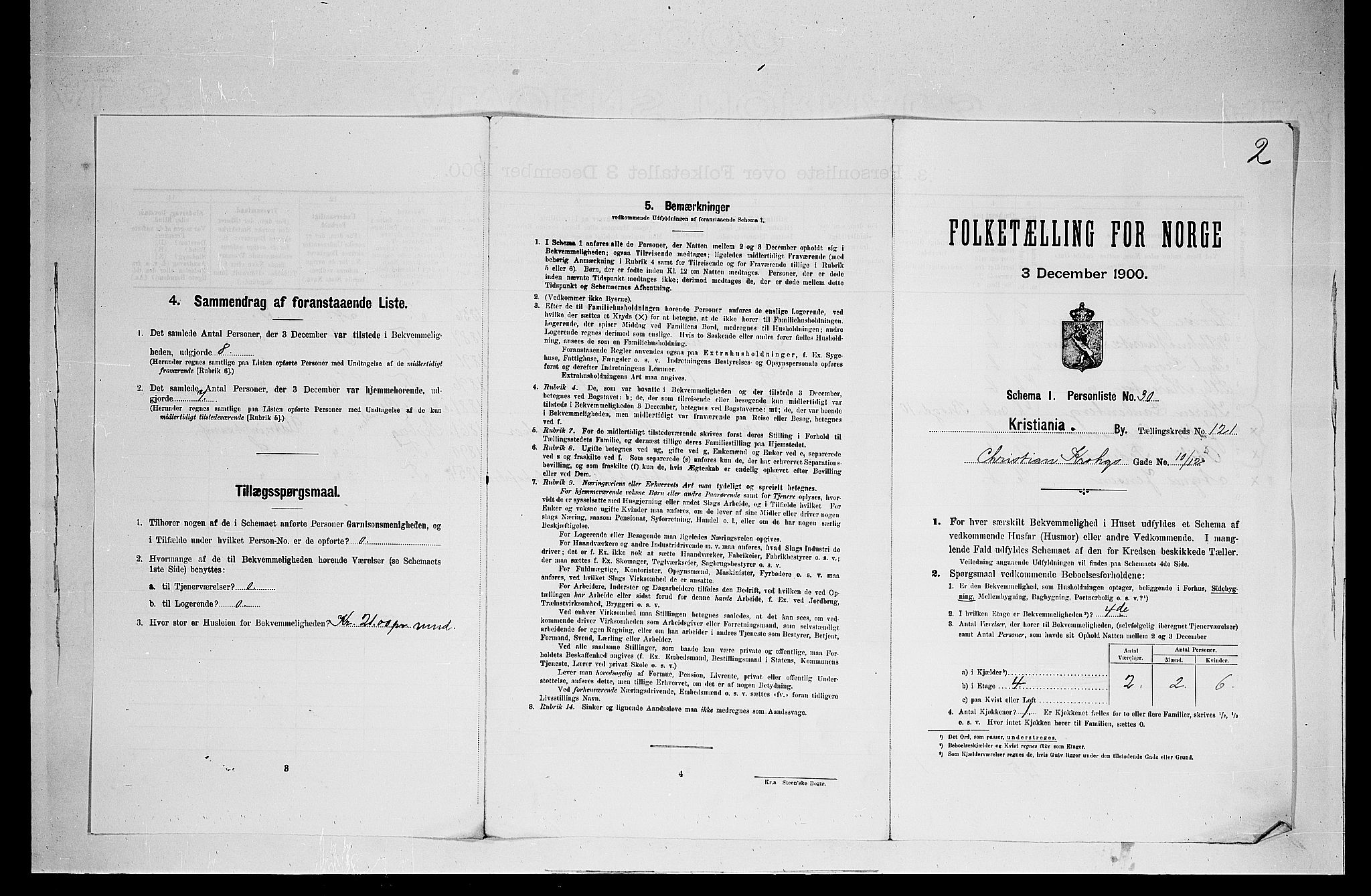 SAO, Folketelling 1900 for 0301 Kristiania kjøpstad, 1900, s. 11872