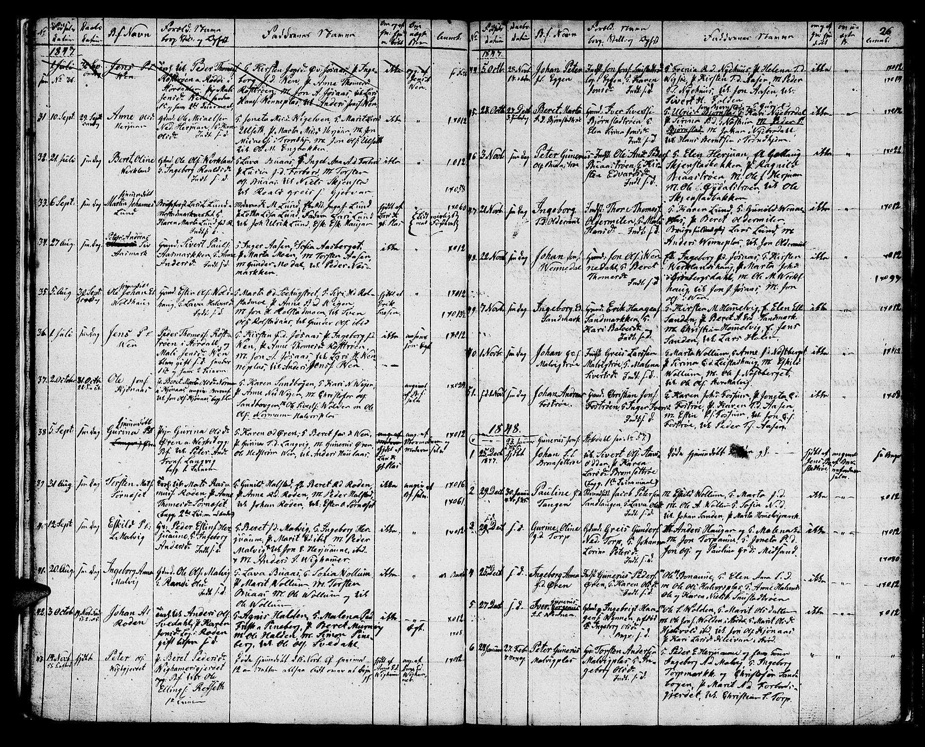 Ministerialprotokoller, klokkerbøker og fødselsregistre - Sør-Trøndelag, SAT/A-1456/616/L0421: Klokkerbok nr. 616C04, 1834-1850, s. 26