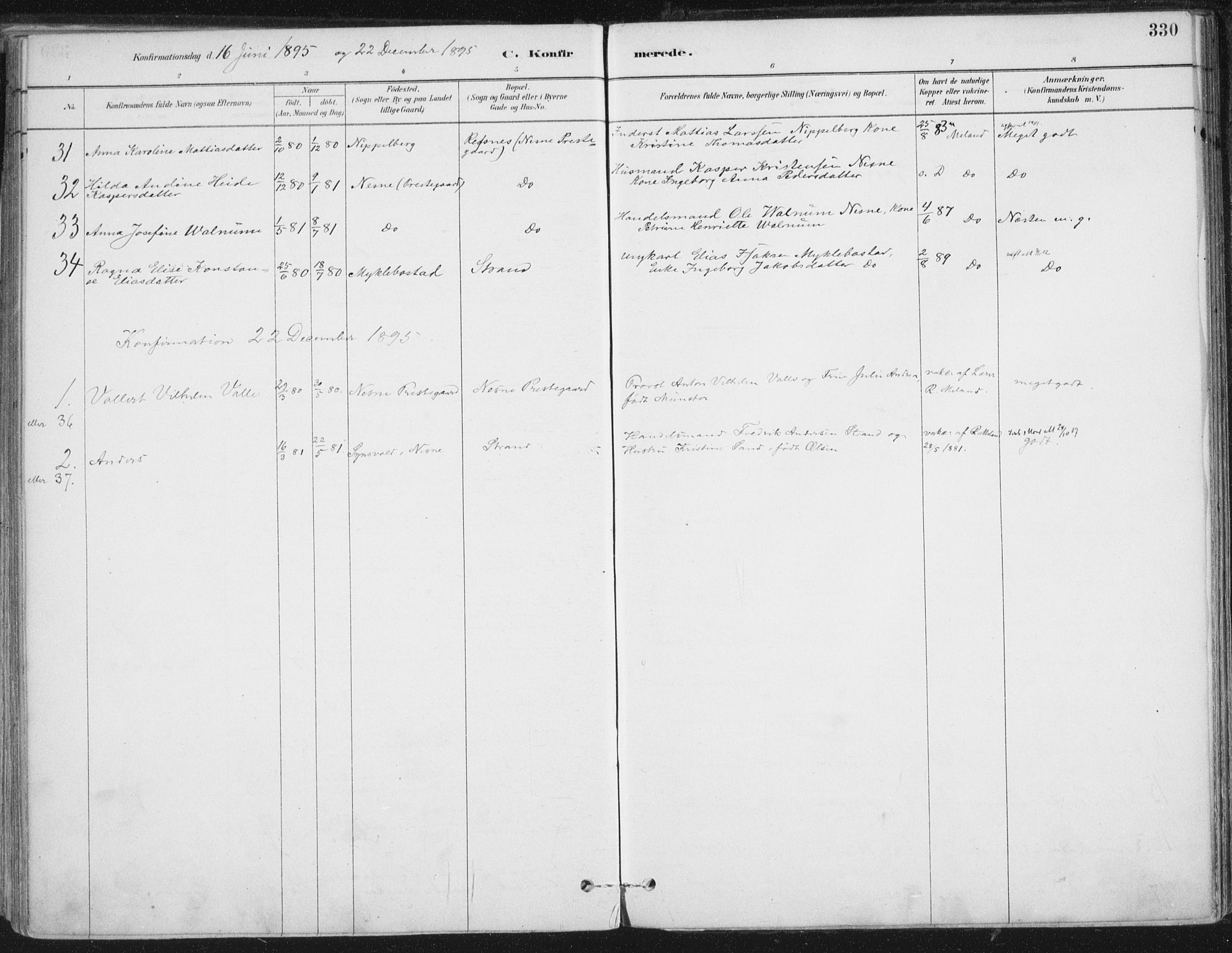 Ministerialprotokoller, klokkerbøker og fødselsregistre - Nordland, AV/SAT-A-1459/838/L0552: Ministerialbok nr. 838A10, 1880-1910, s. 330