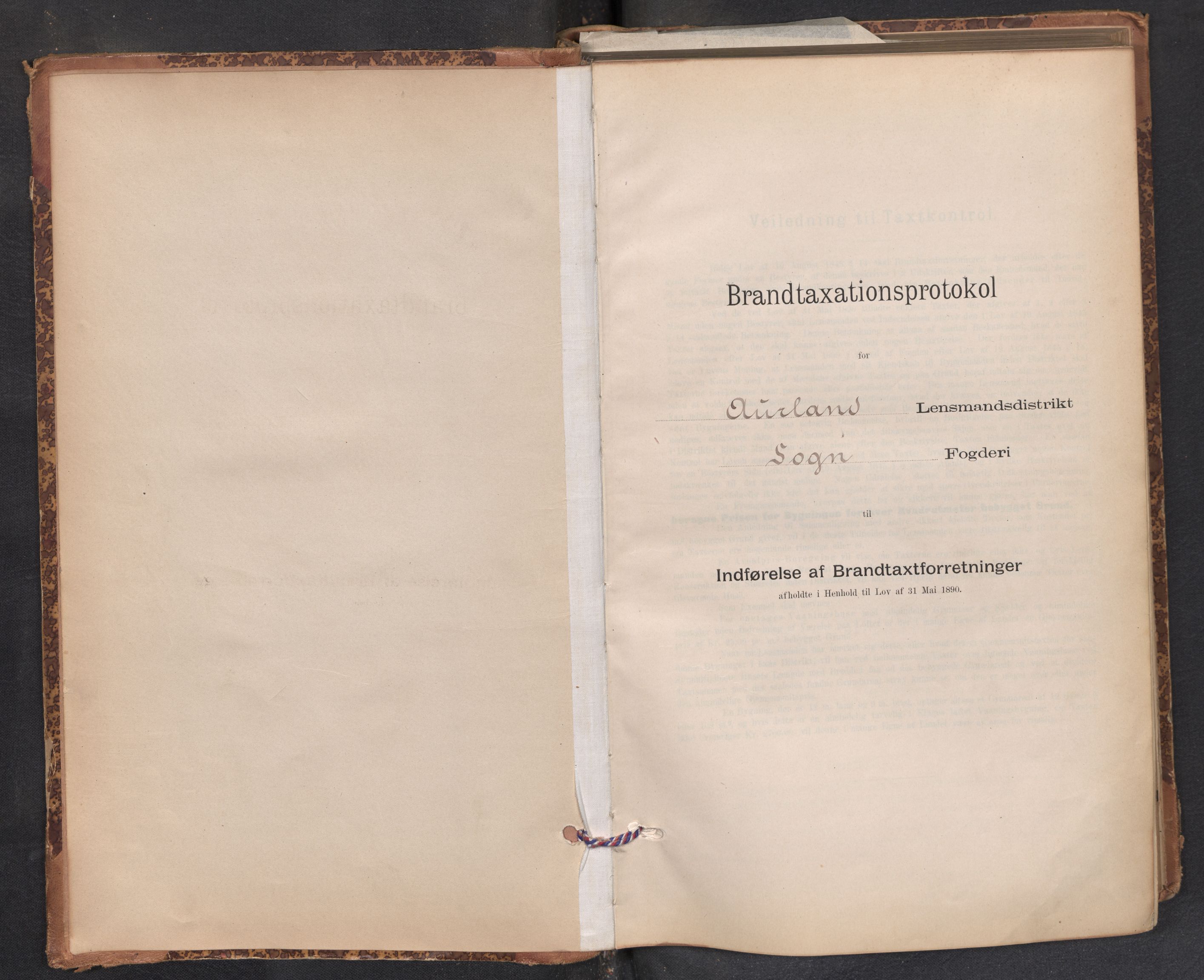 Lensmannen i Aurland, SAB/A-26401/0012/L0004: Branntakstprotokoll, skjematakst, 1895-1911