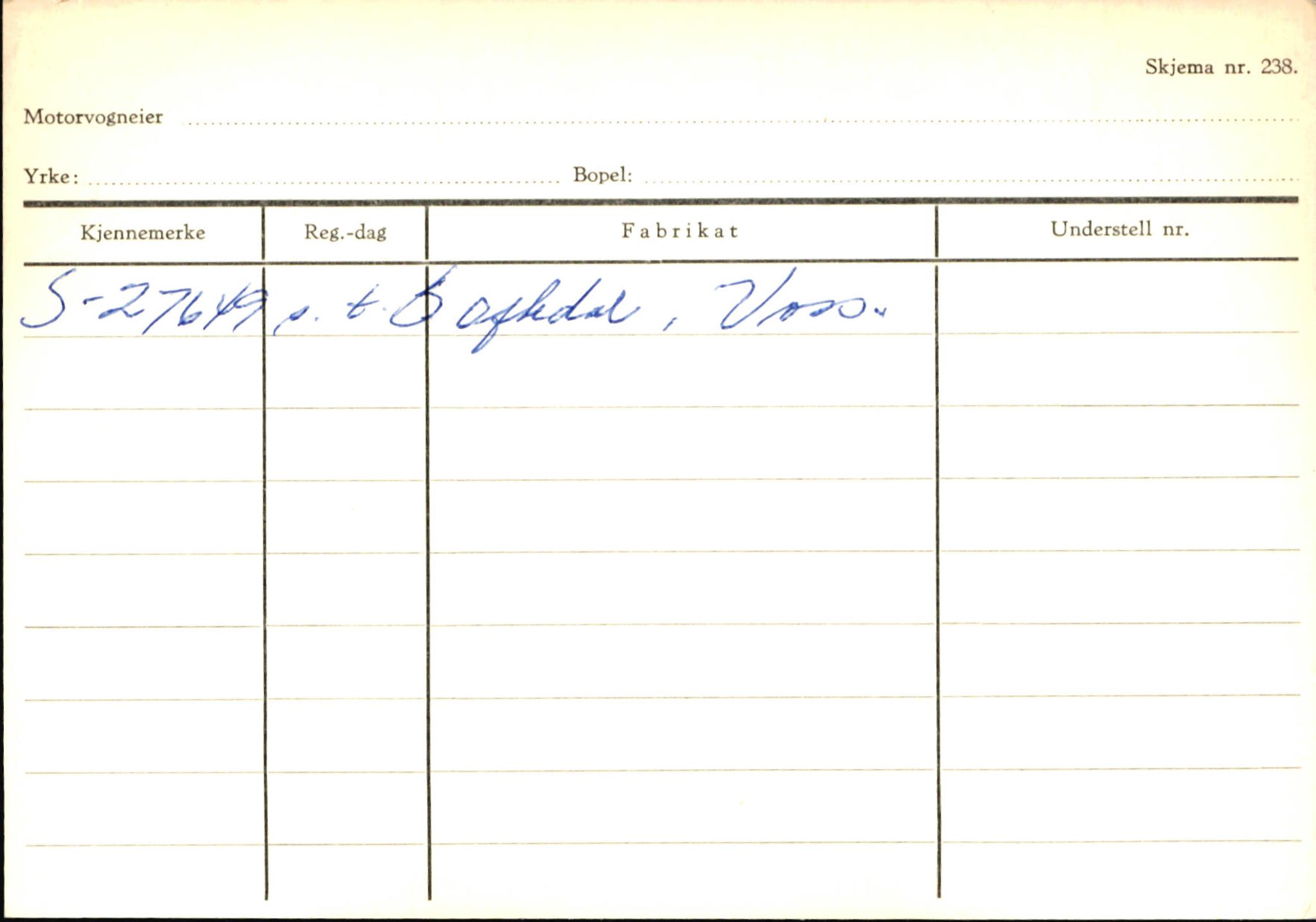 Statens vegvesen, Sogn og Fjordane vegkontor, AV/SAB-A-5301/4/F/L0145: Registerkort Vågsøy S-Å. Årdal I-P, 1945-1975, s. 2224