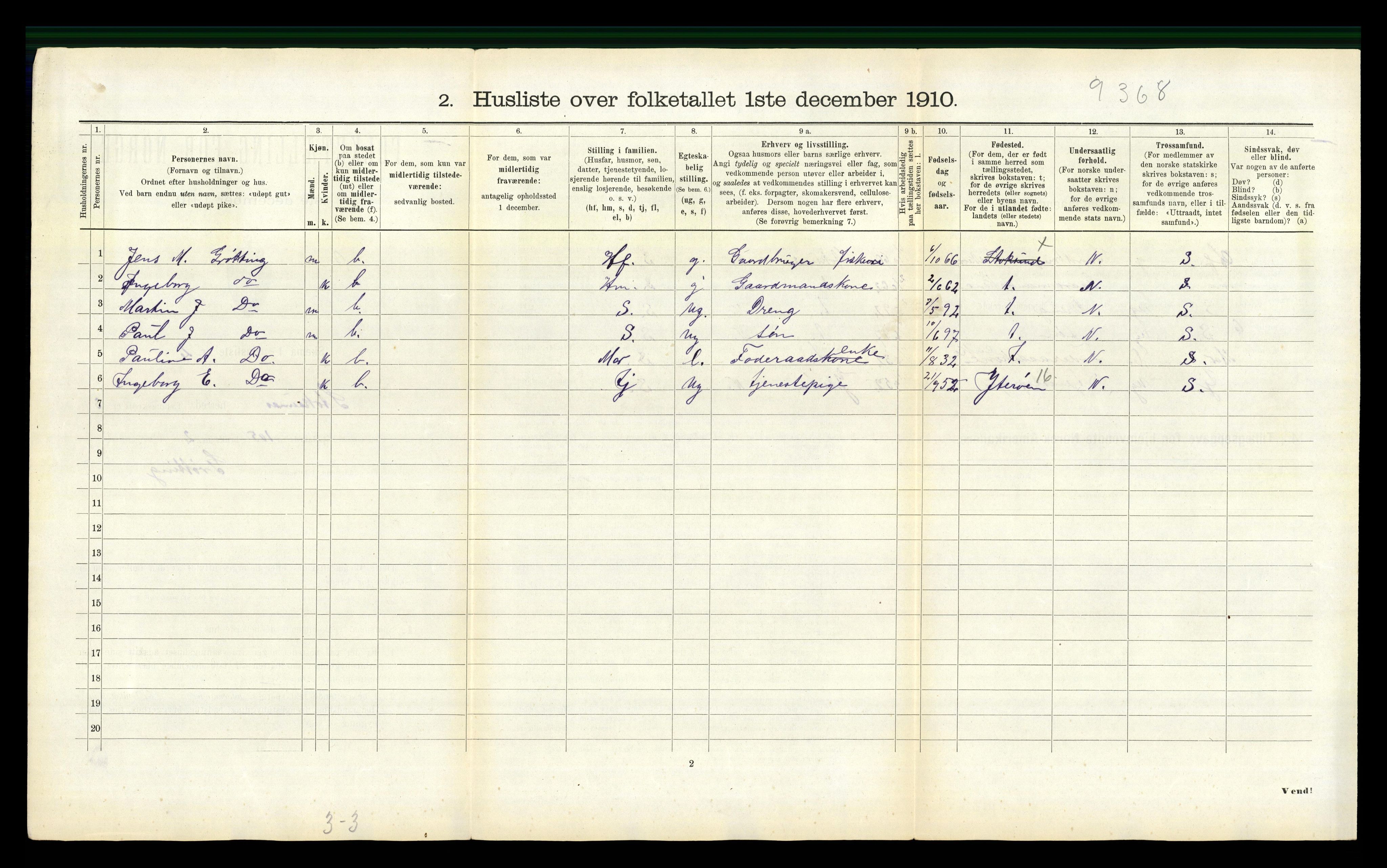 RA, Folketelling 1910 for 1631 Stoksund herred, 1910, s. 389