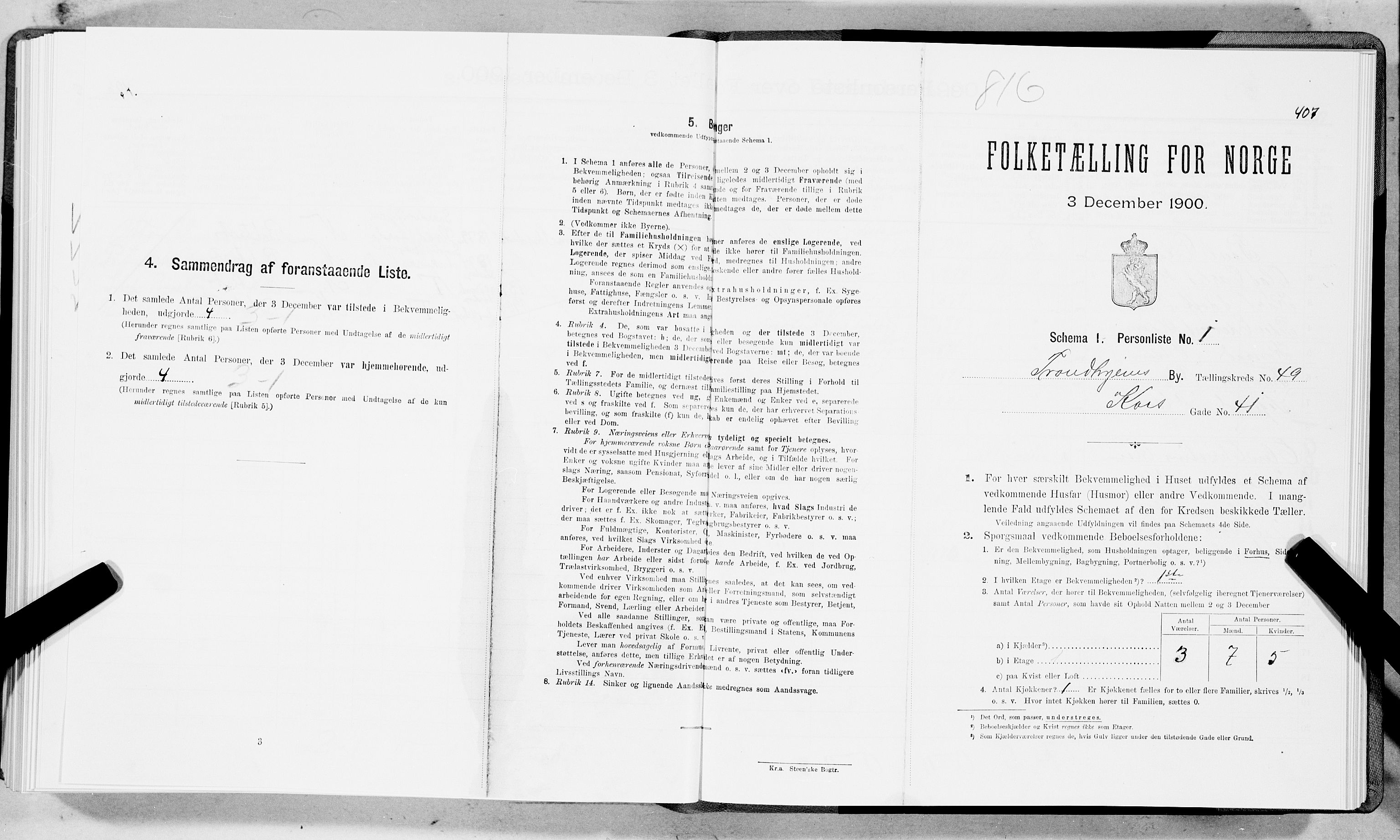 SAT, Folketelling 1900 for 1601 Trondheim kjøpstad, 1900, s. 8249