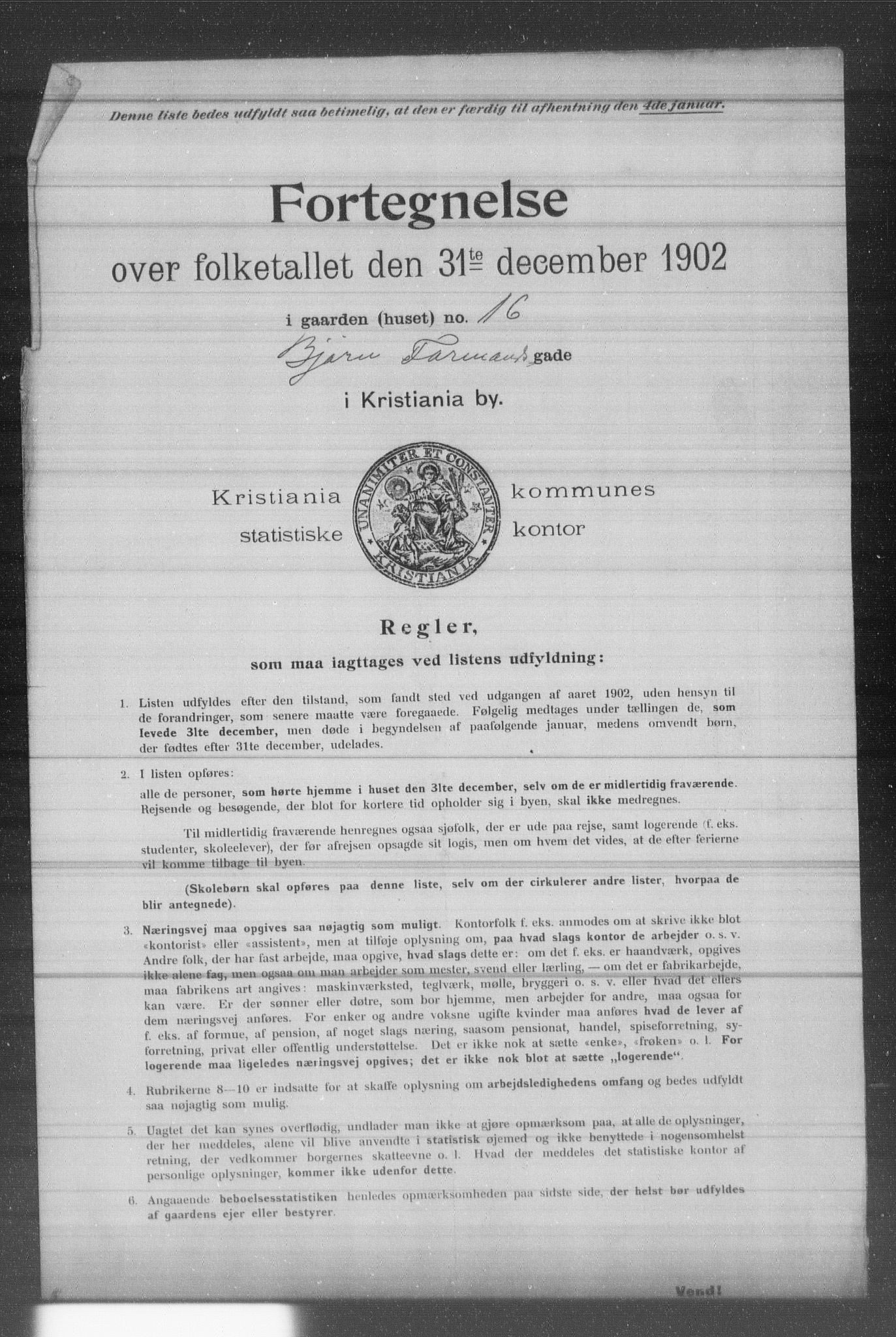 OBA, Kommunal folketelling 31.12.1902 for Kristiania kjøpstad, 1902, s. 1299