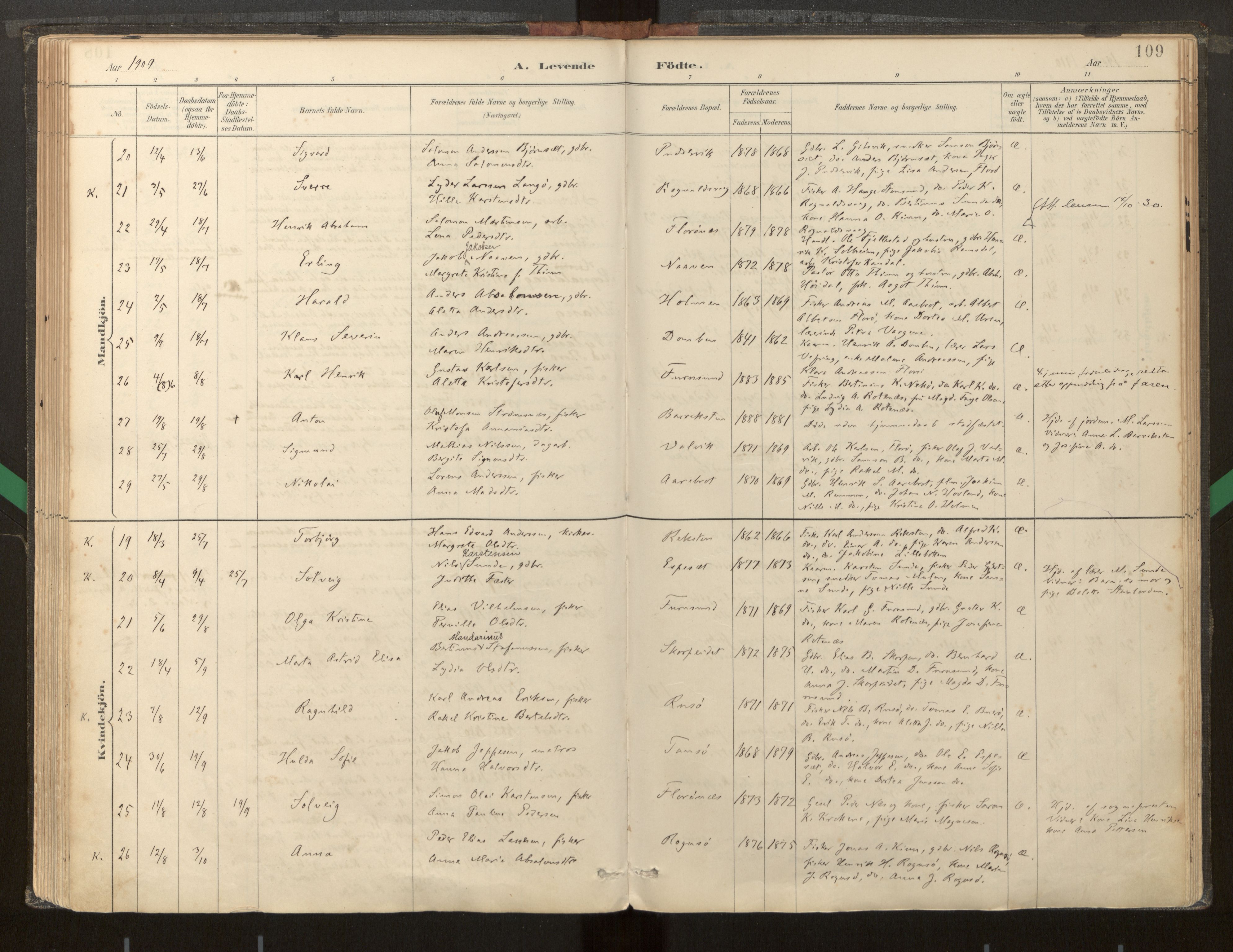 Kinn sokneprestembete, AV/SAB-A-80801/H/Haa/Haab/L0001: Ministerialbok nr. B 1, 1886-1921, s. 109