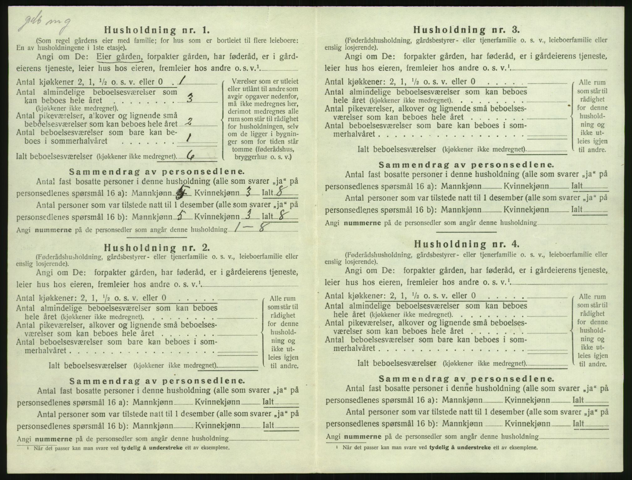 SAST, Folketelling 1920 for 1121 Time herred, 1920, s. 1016