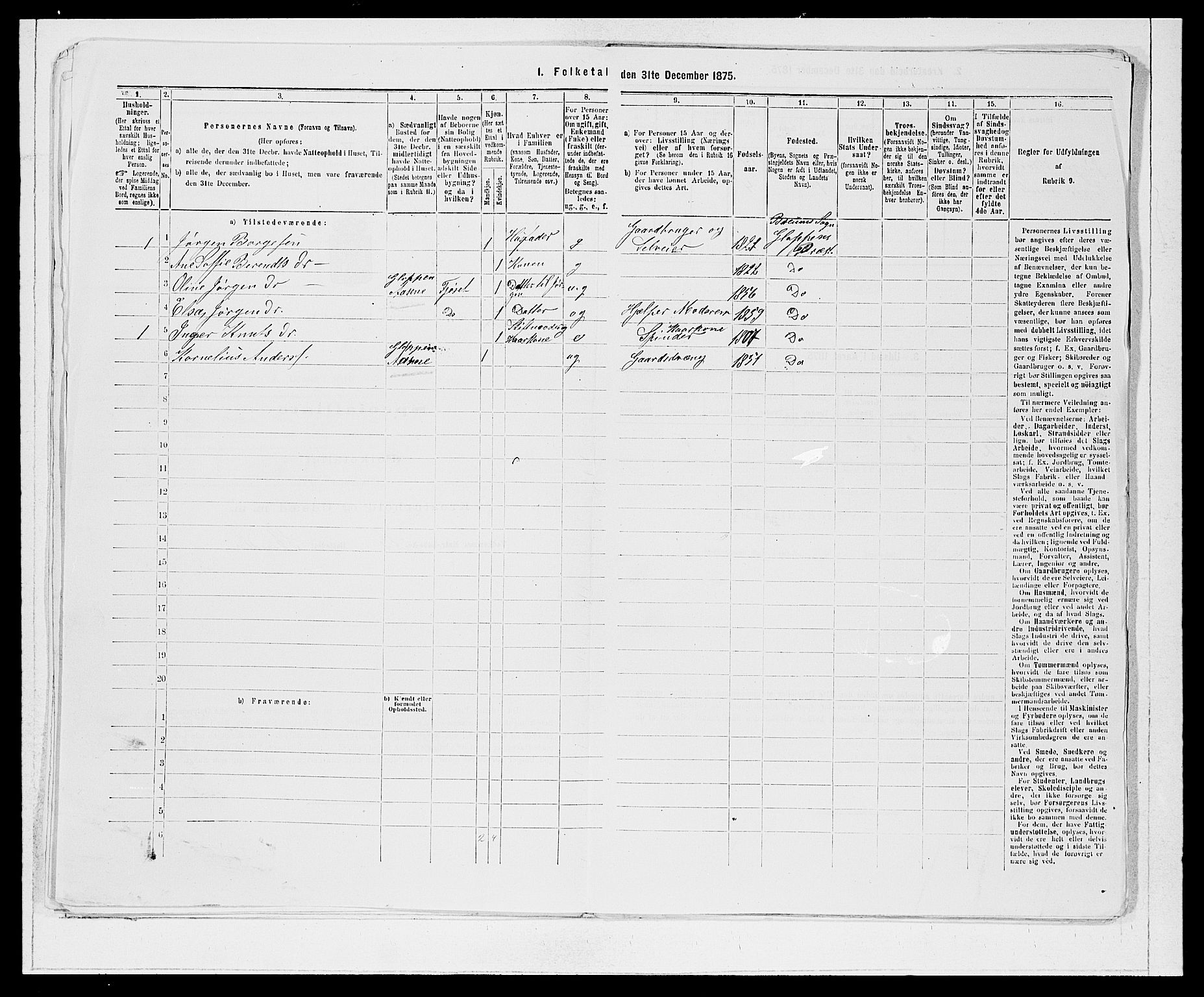 SAB, Folketelling 1875 for 1445P Gloppen prestegjeld, 1875, s. 1090