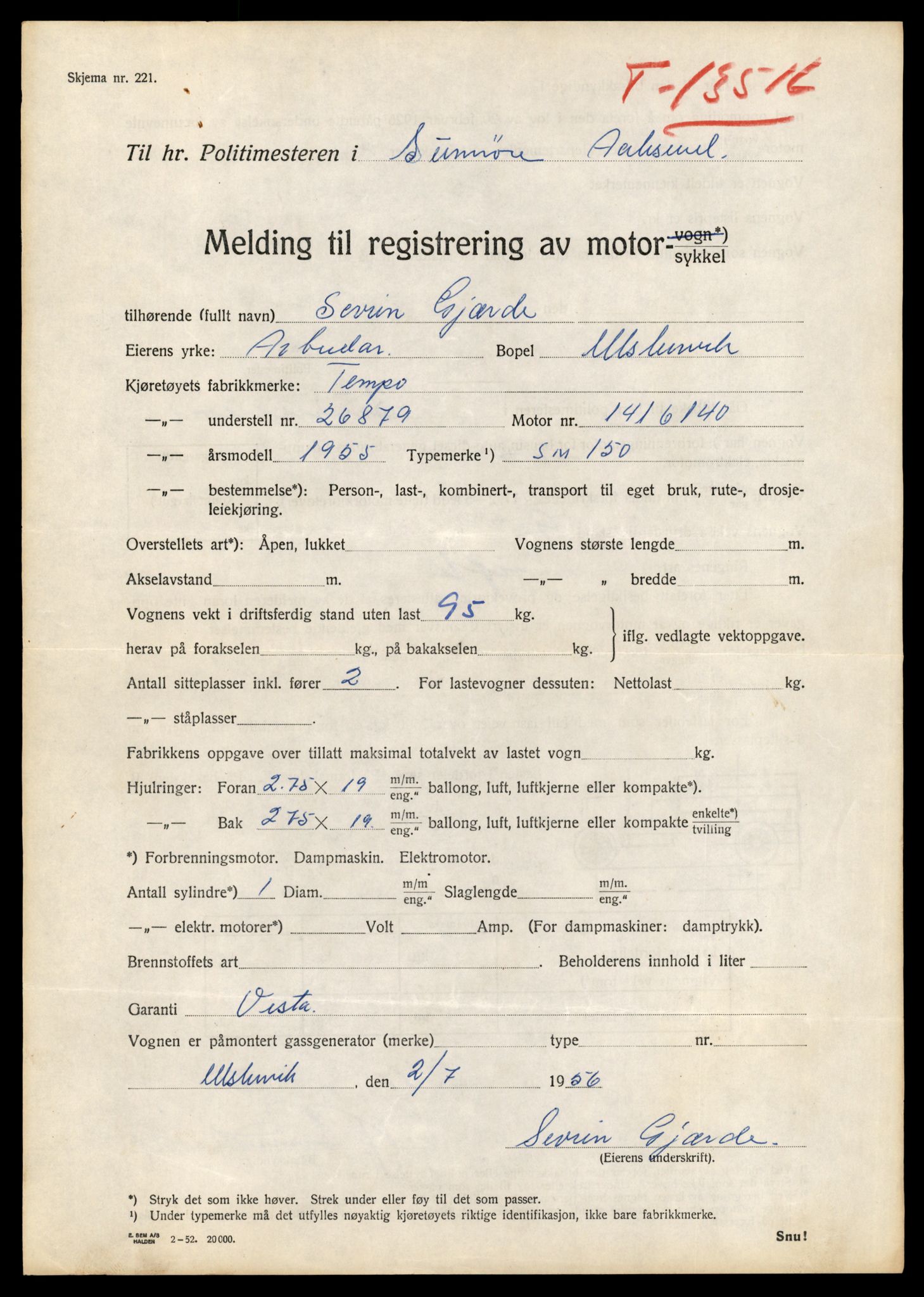 Møre og Romsdal vegkontor - Ålesund trafikkstasjon, AV/SAT-A-4099/F/Fe/L0039: Registreringskort for kjøretøy T 13361 - T 13530, 1927-1998, s. 2769