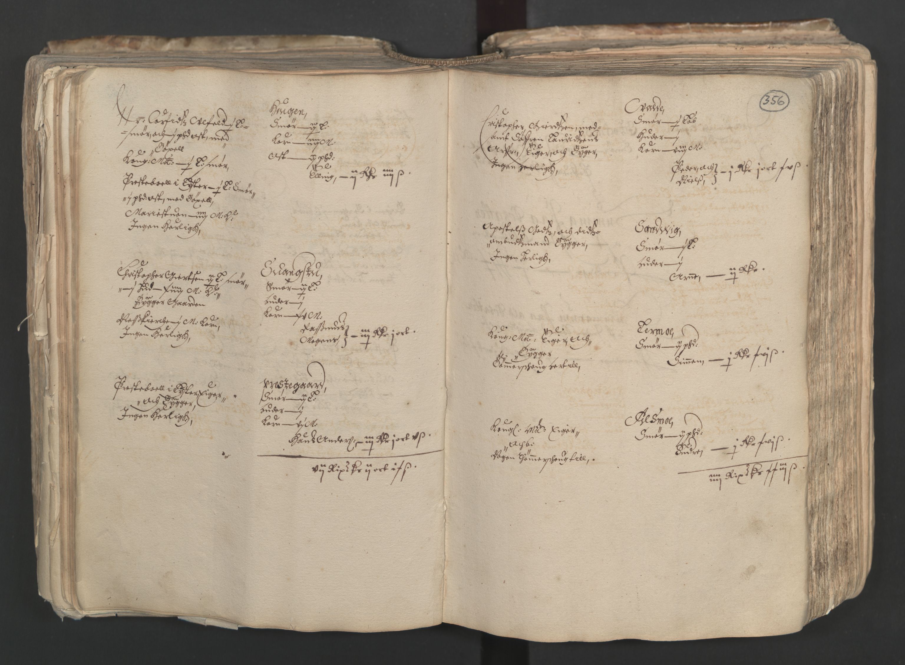 Rentekammeret inntil 1814, Realistisk ordnet avdeling, AV/RA-EA-4070/L/L0024/0001: Bergen lagdømme: / [A]: Alminnelig jordebok og skattemanntall (6 dalers kontribusjonsskatt). Sunnhordland, Hardanger, Nordhordland, Voss, Indre Sogn, Ytre Sogn, Sunnfjord, Nordfjord og Sunnmøre fogderi., 1661, s. 355b-356a