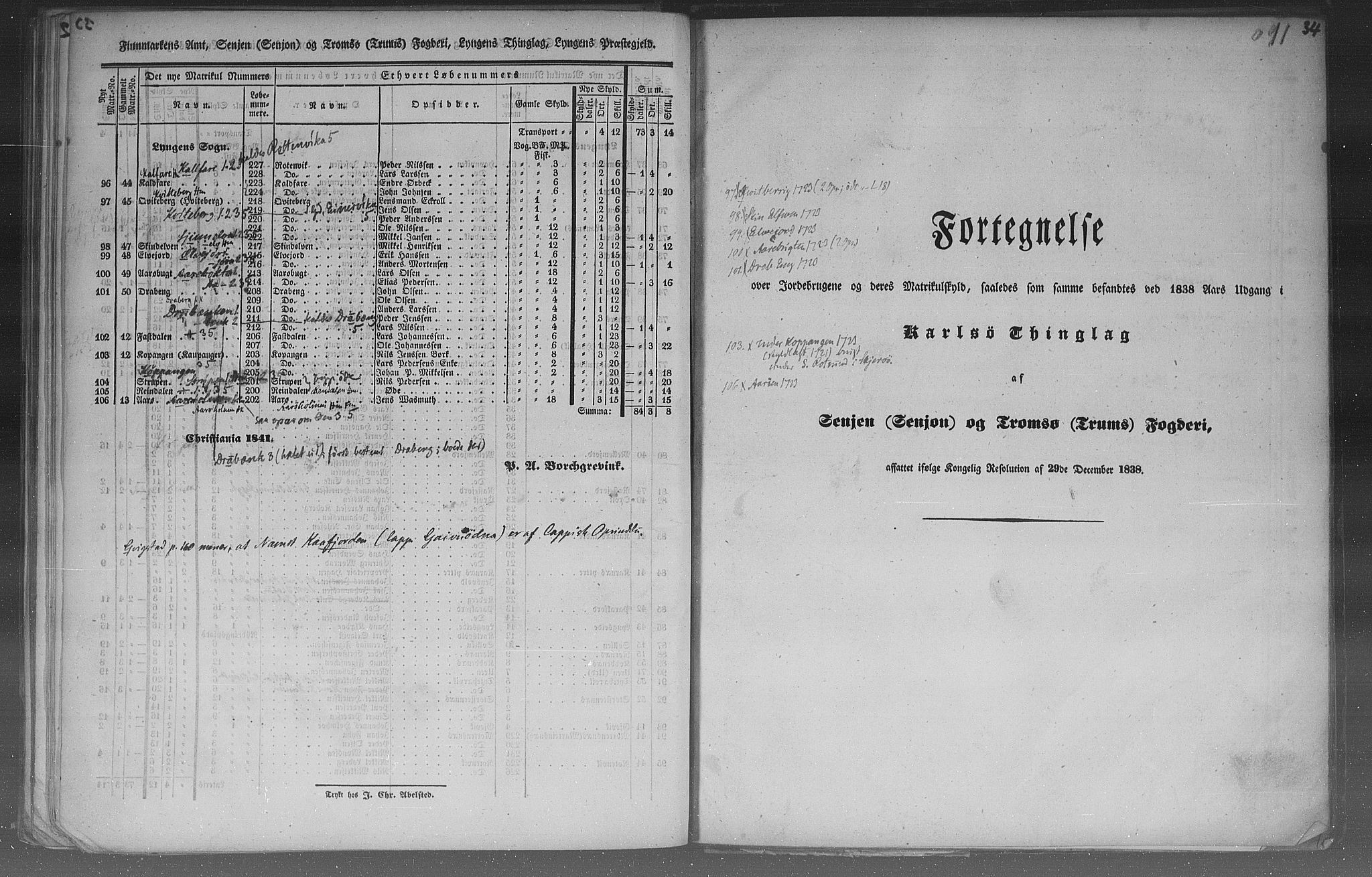 Rygh, AV/RA-PA-0034/F/Fb/L0015/0003: Matrikkelen for 1838 / Matrikkelen for 1838 - Tromsø amt (Troms fylke), 1838, s. 34