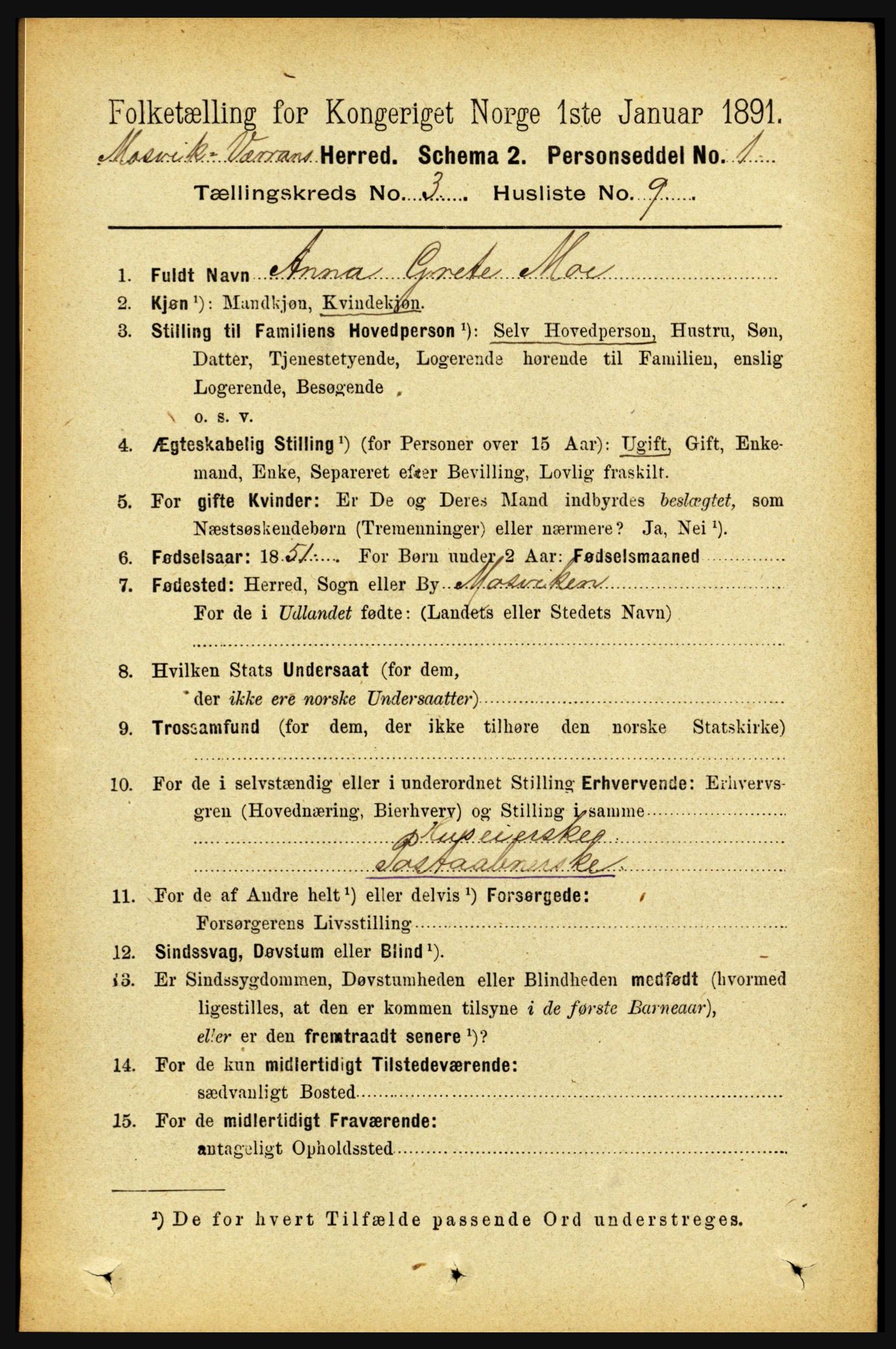 RA, Folketelling 1891 for 1723 Mosvik og Verran herred, 1891, s. 970