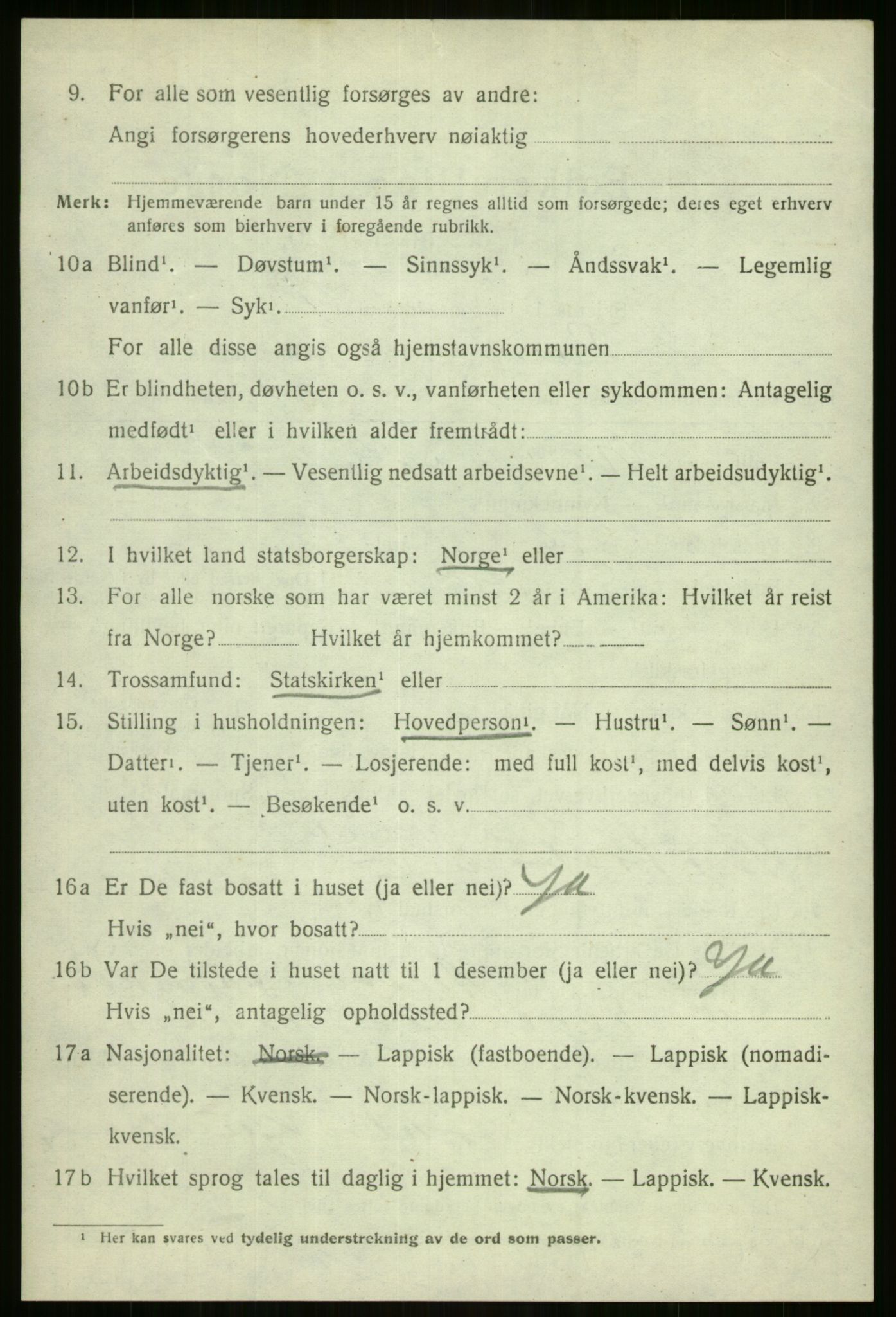 SATØ, Folketelling 1920 for 1925 Sørreisa herred, 1920, s. 4952