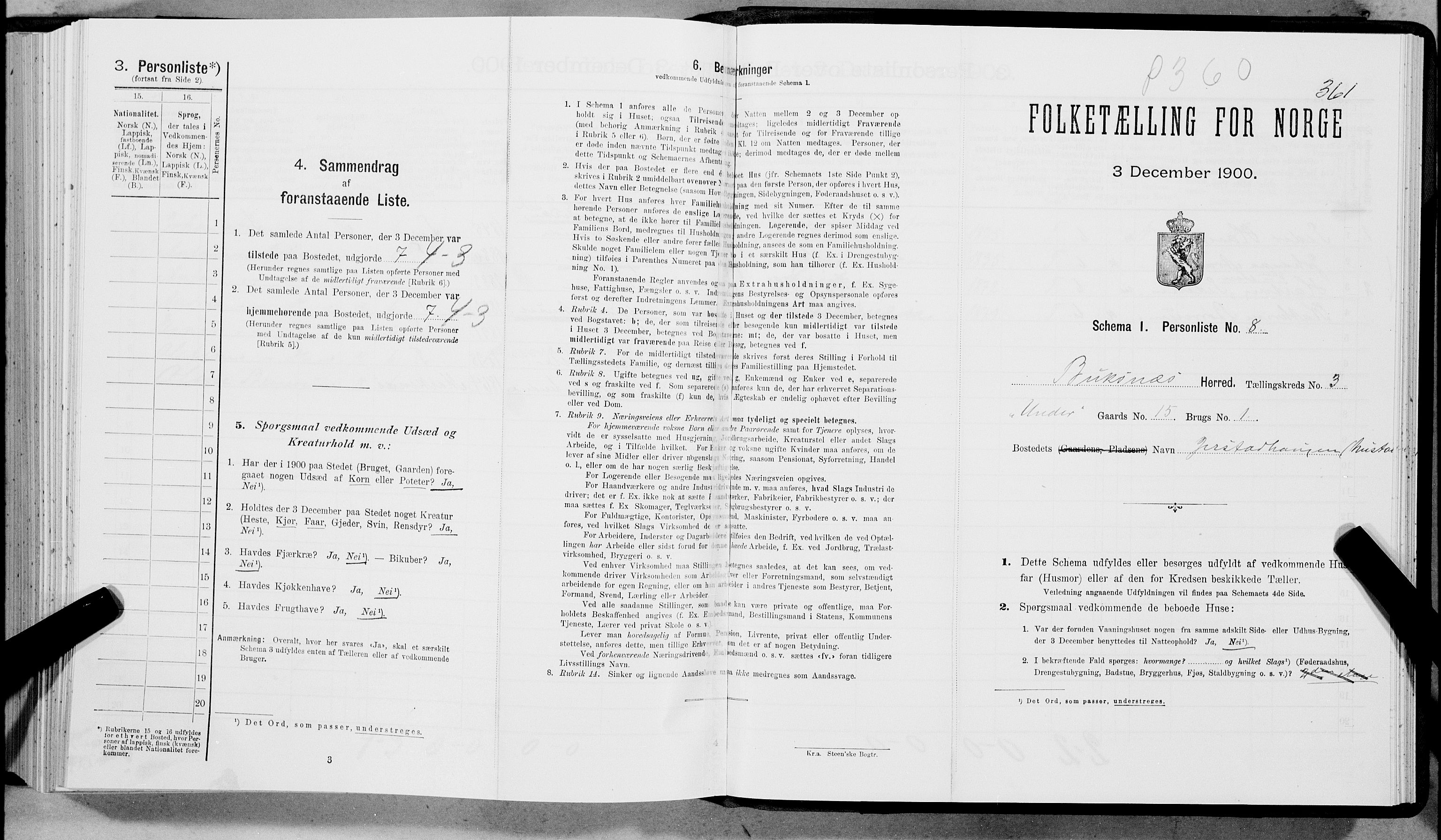 SAT, Folketelling 1900 for 1860 Buksnes herred, 1900, s. 386