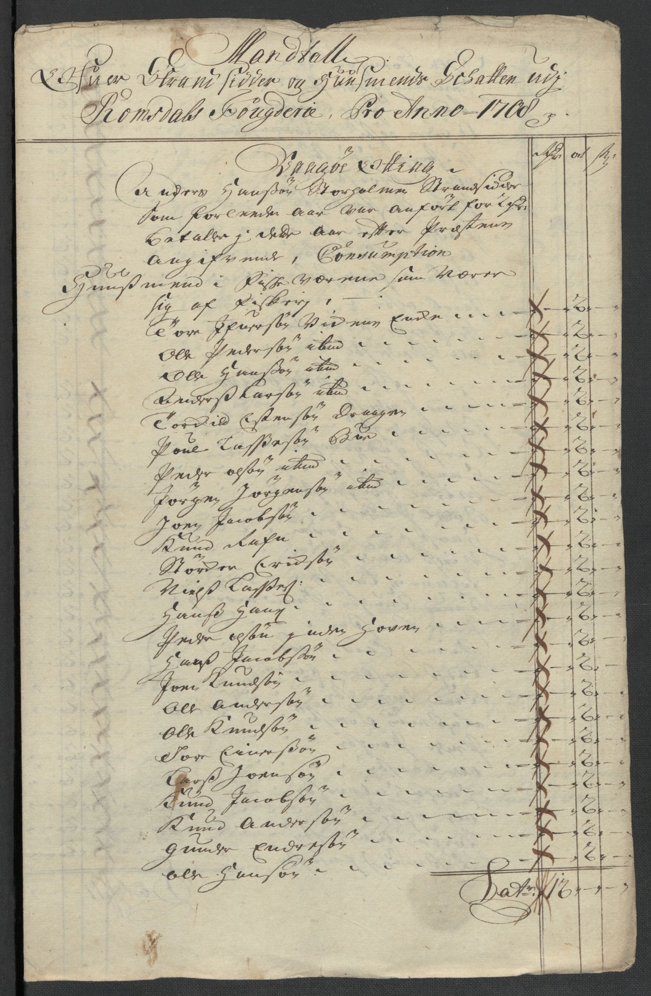 Rentekammeret inntil 1814, Reviderte regnskaper, Fogderegnskap, AV/RA-EA-4092/R55/L3658: Fogderegnskap Romsdal, 1707-1708, s. 260
