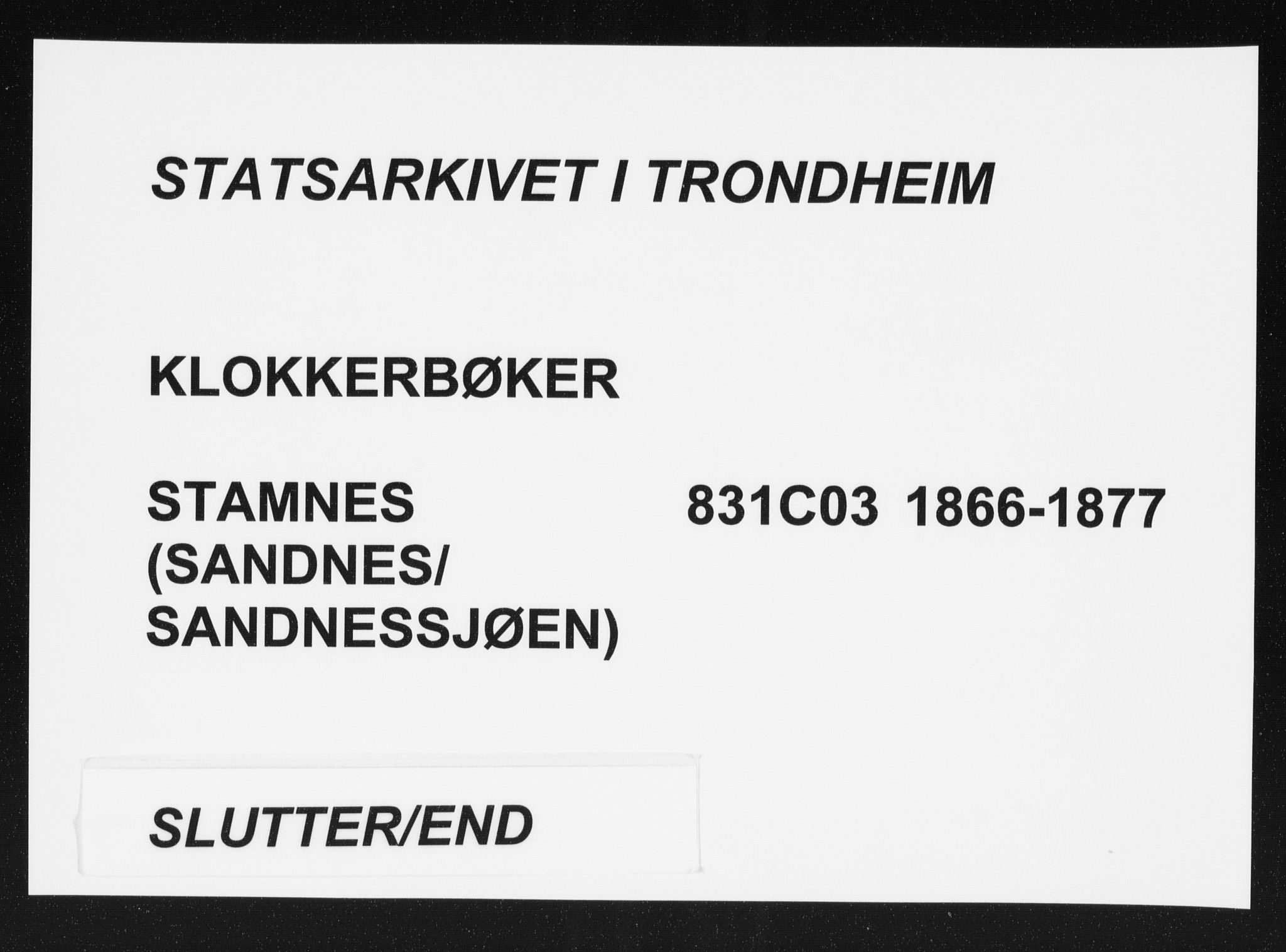 Ministerialprotokoller, klokkerbøker og fødselsregistre - Nordland, AV/SAT-A-1459/831/L0476: Klokkerbok nr. 831C03, 1866-1877