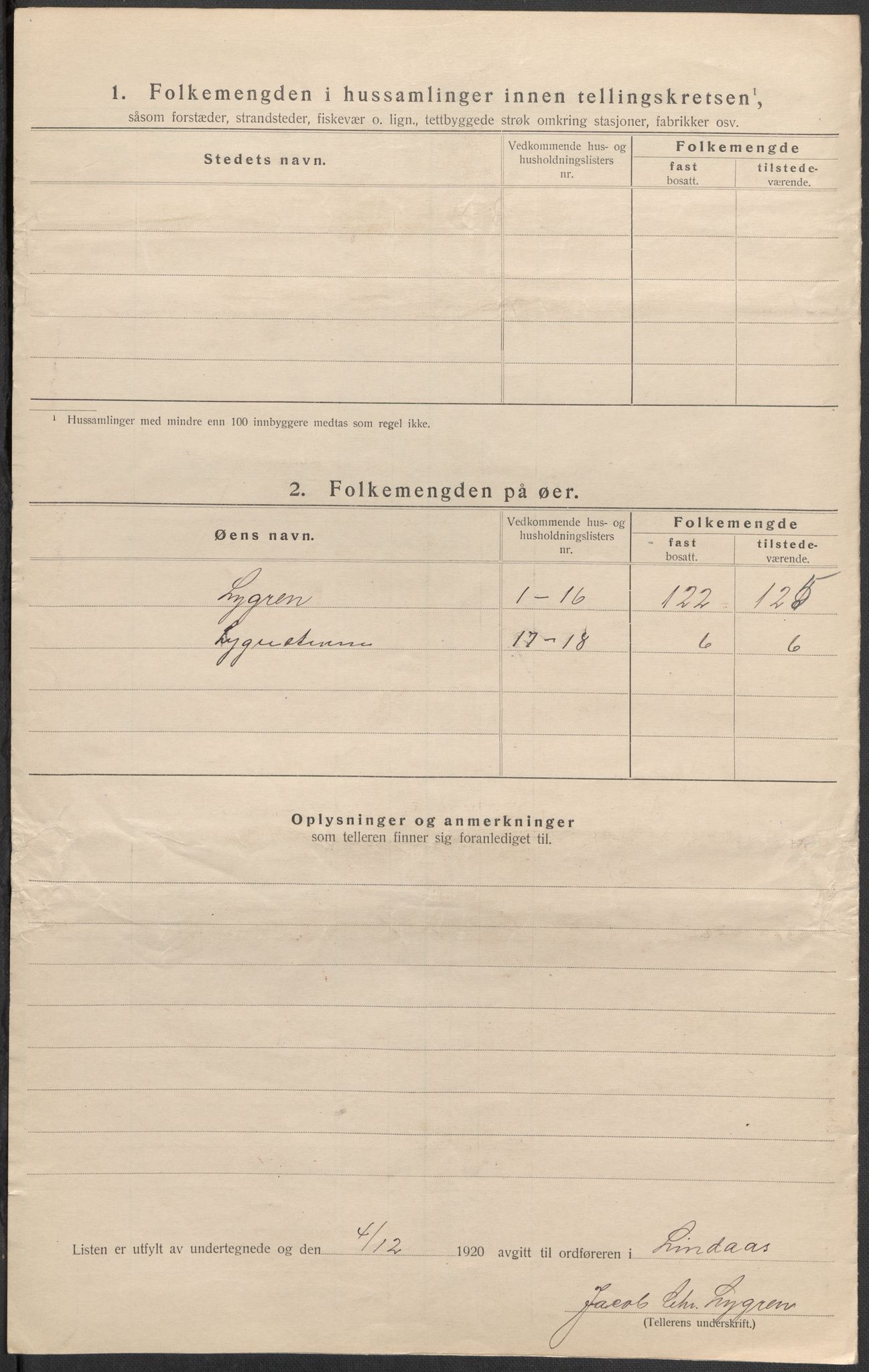 SAB, Folketelling 1920 for 1263 Lindås herred, 1920, s. 37