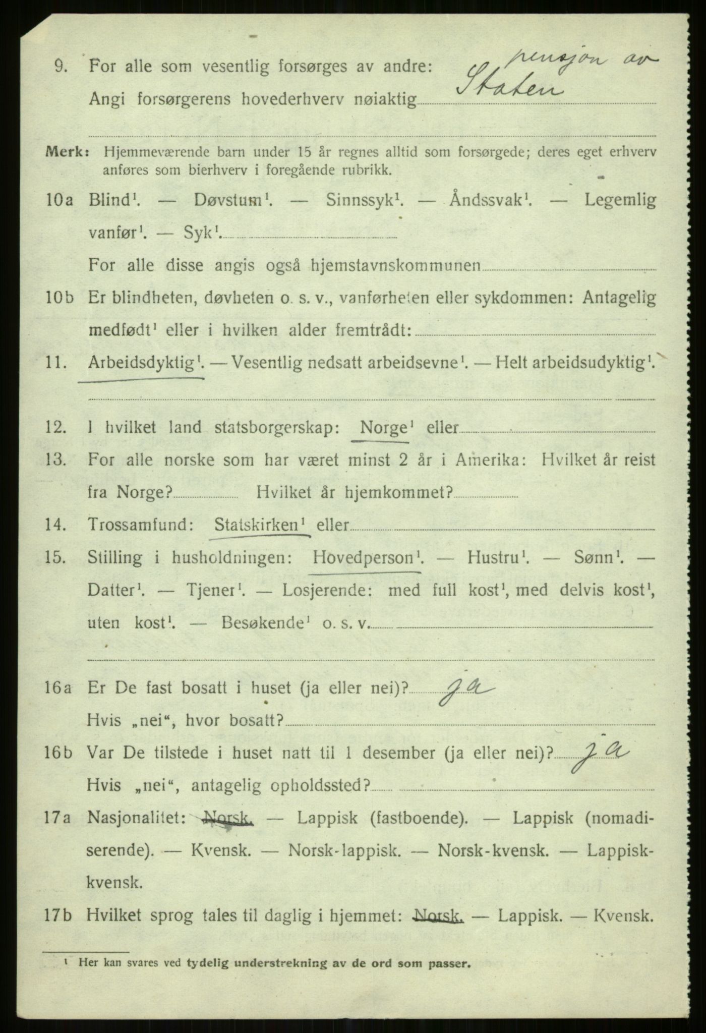 SATØ, Folketelling 1920 for 1936 Karlsøy herred, 1920, s. 5252