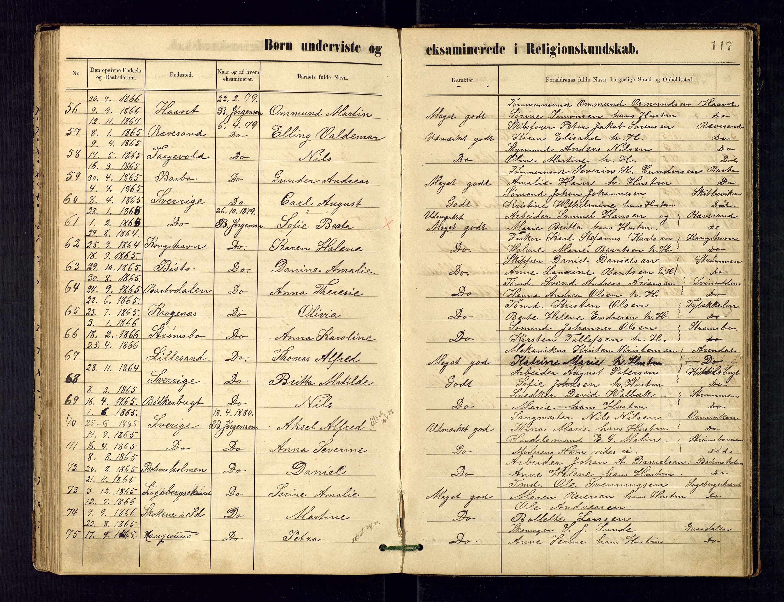 Metodistmenigheten, Arendal, AV/SAK-1292-0011/F/Fa/L0003: Dissenterprotokoll nr. 3, 1879-1893, s. 117