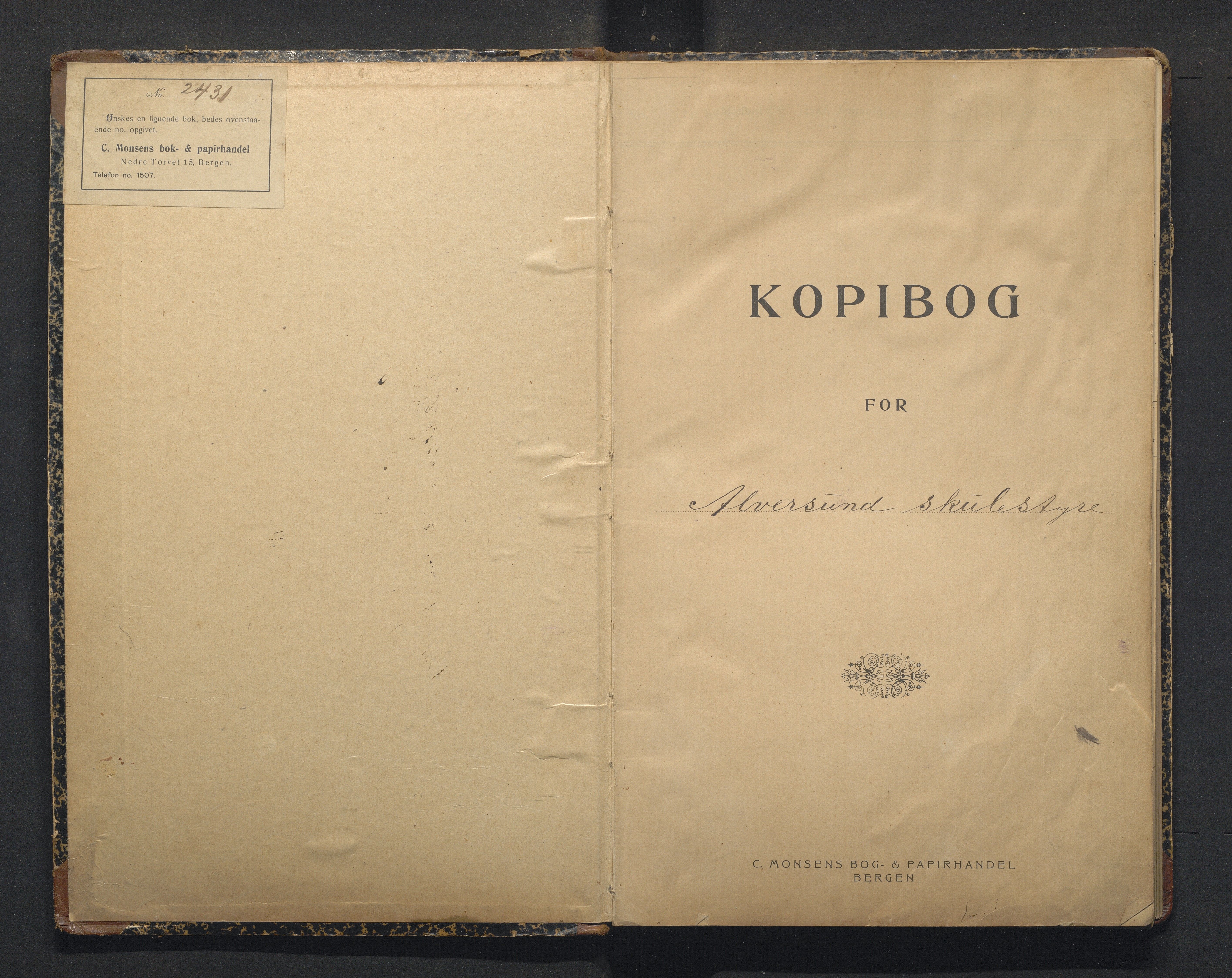 Alversund kommune. Skulestyret, IKAH/1257-211/B/Ba/L0002: Kopibok, 1913-1919