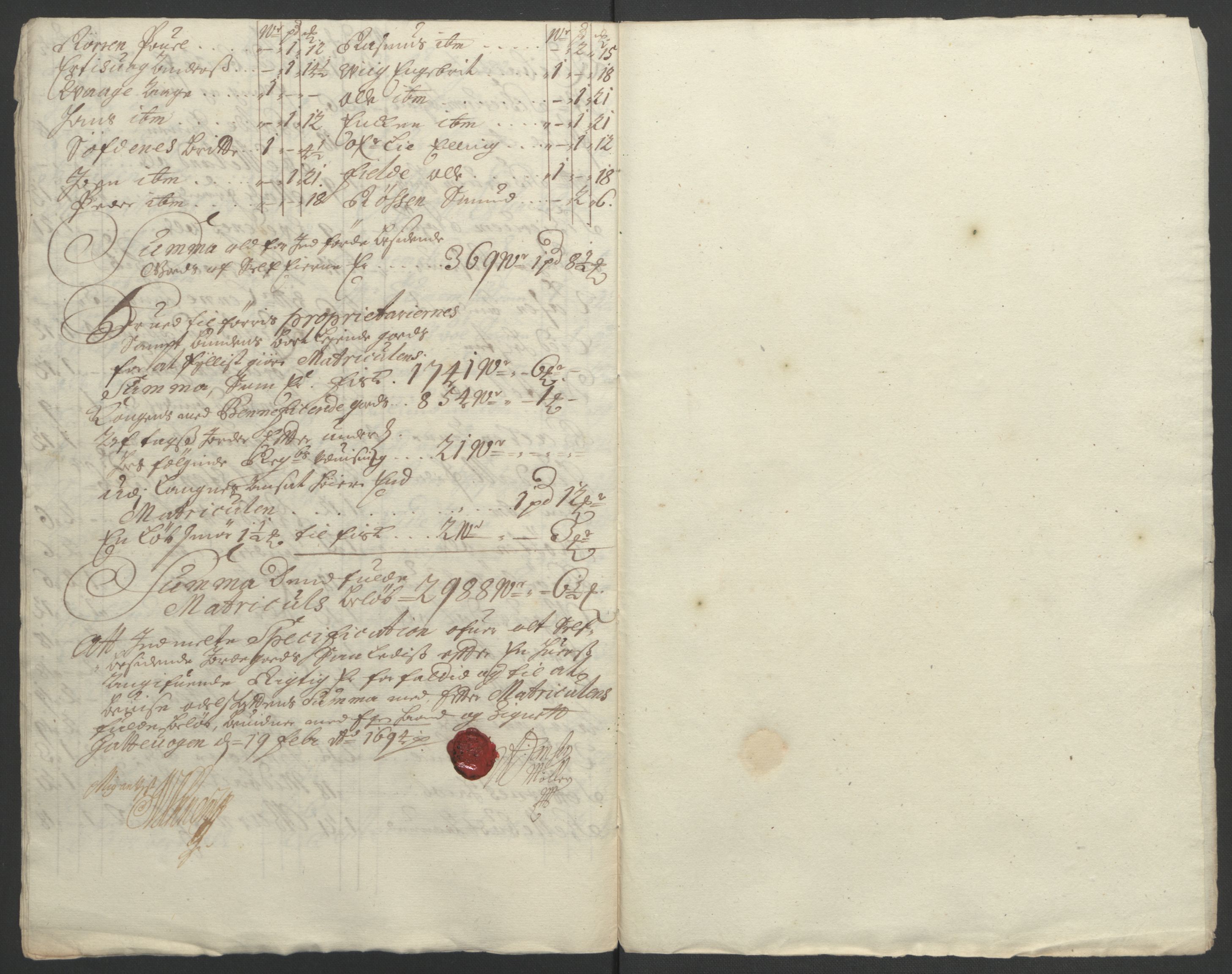Rentekammeret inntil 1814, Reviderte regnskaper, Fogderegnskap, RA/EA-4092/R54/L3554: Fogderegnskap Sunnmøre, 1691-1693, s. 482