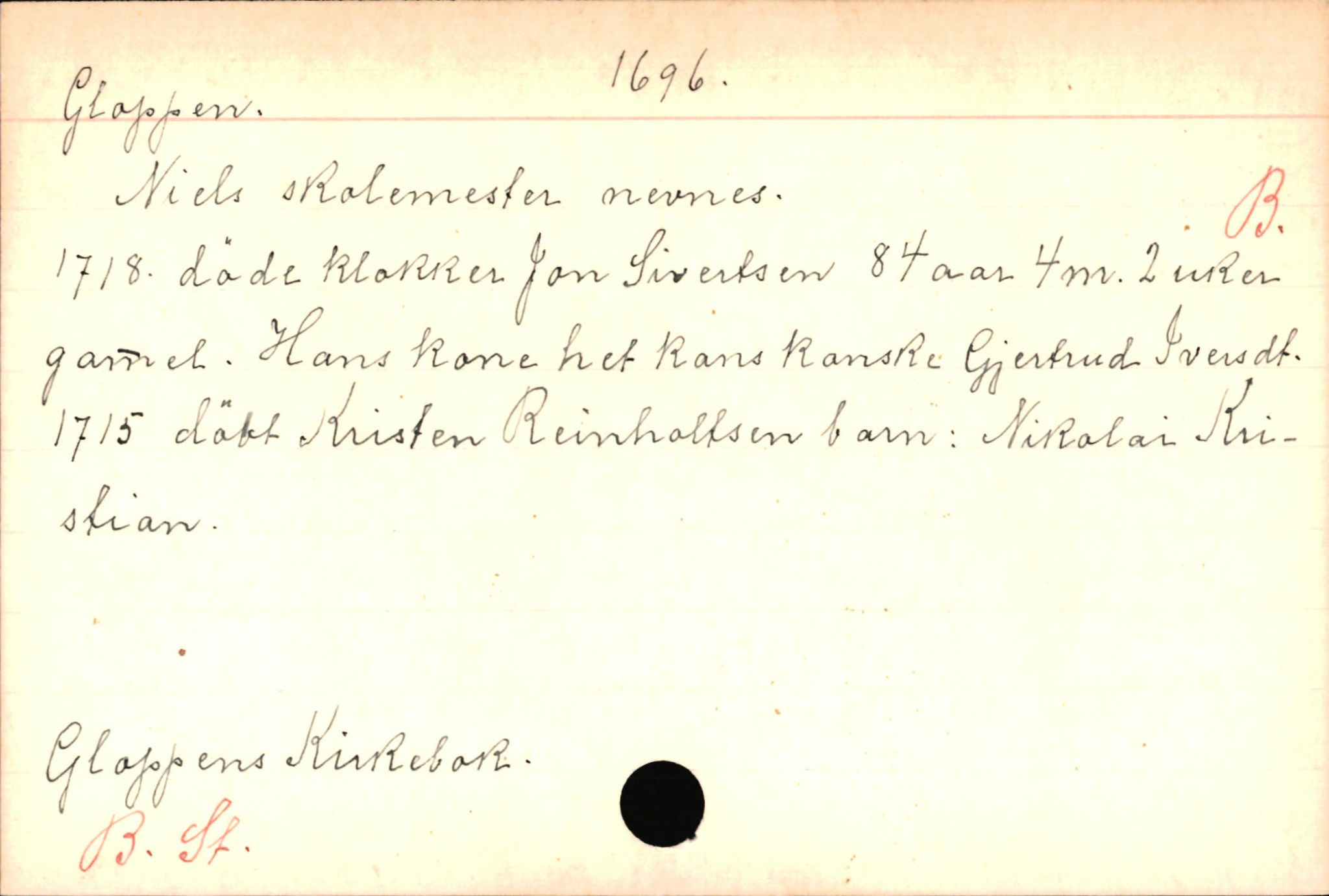 Haugen, Johannes - lærer, SAB/SAB/PA-0036/01/L0001: Om klokkere og lærere, 1521-1904, s. 9879