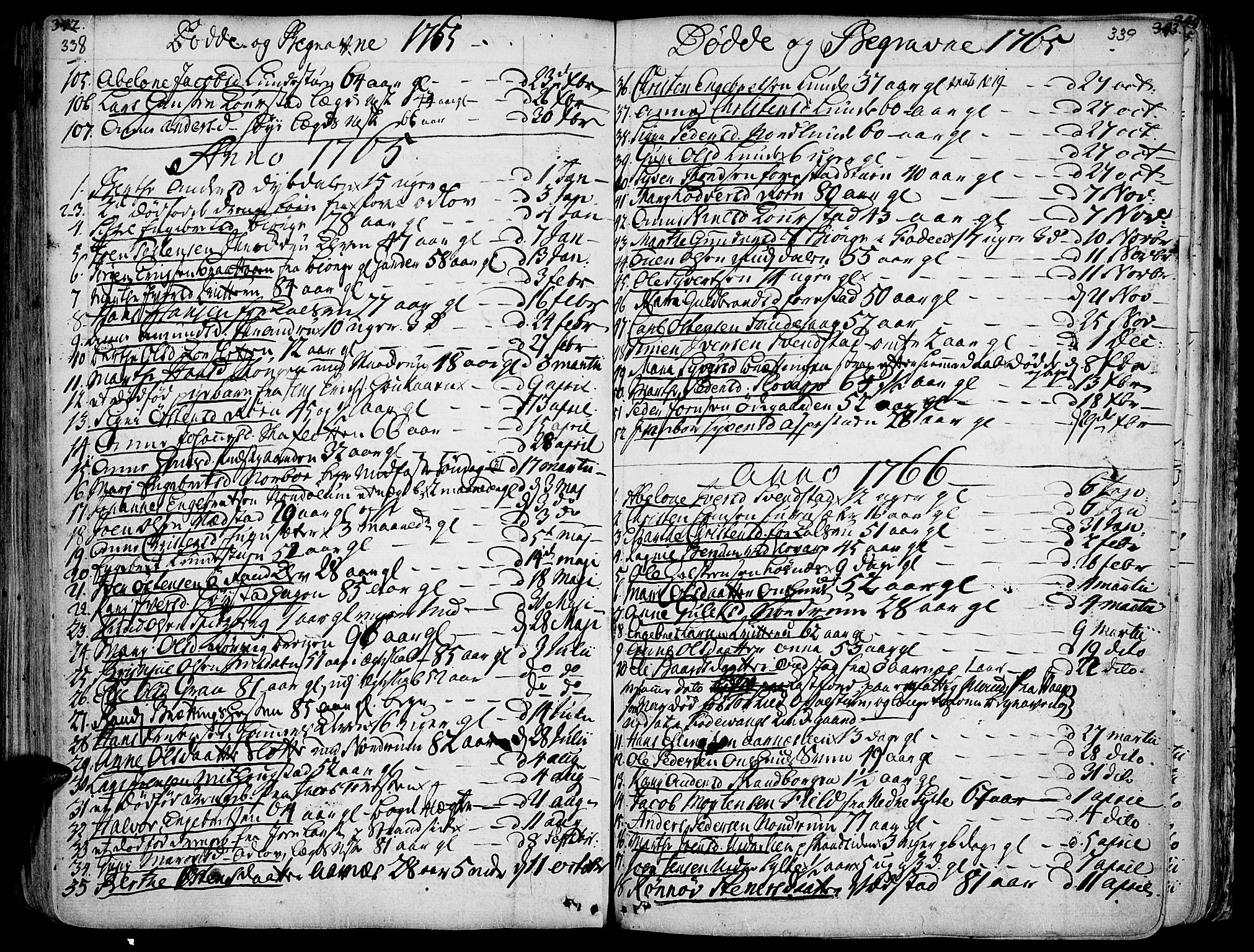 Ringebu prestekontor, AV/SAH-PREST-082/H/Ha/Haa/L0002: Ministerialbok nr. 2, 1734-1780, s. 338-339
