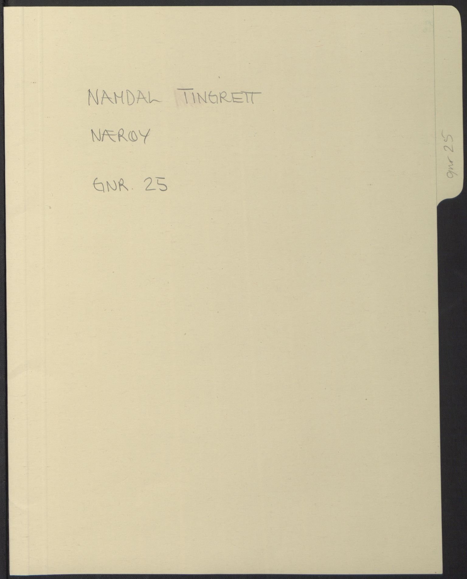 Namdal sorenskriveri, SAT/A-4133: Panteregister nr. 16, s. 1