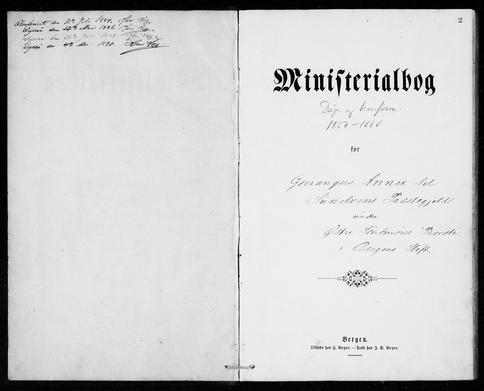 Ministerialprotokoller, klokkerbøker og fødselsregistre - Møre og Romsdal, SAT/A-1454/518/L0235: Klokkerbok nr. 518C02, 1867-1888, s. 2