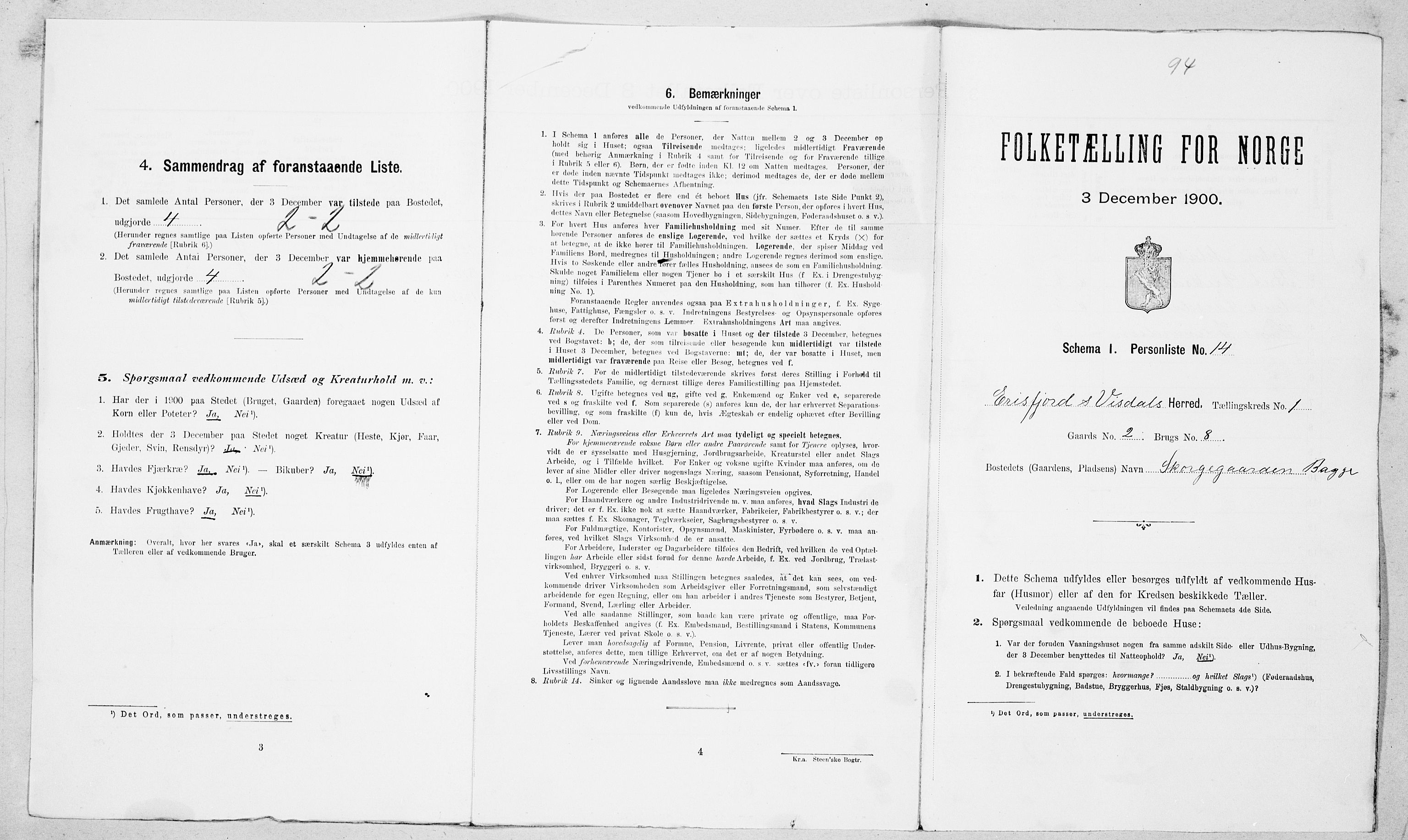 SAT, Folketelling 1900 for 1542 Eresfjord og Vistdal herred, 1900, s. 79