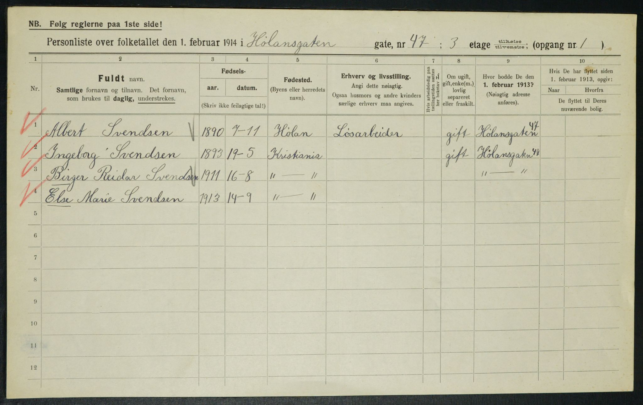 OBA, Kommunal folketelling 1.2.1914 for Kristiania, 1914, s. 42765