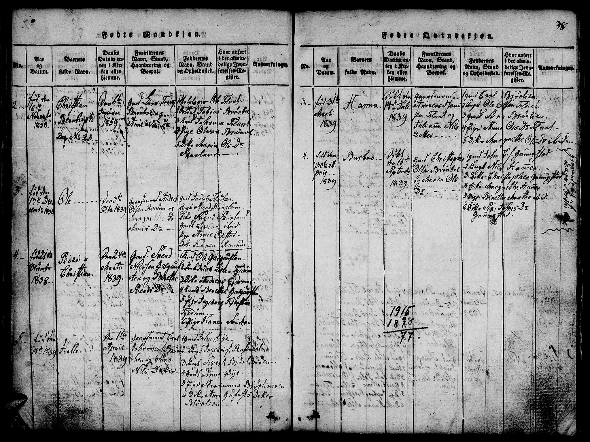 Ministerialprotokoller, klokkerbøker og fødselsregistre - Nord-Trøndelag, AV/SAT-A-1458/765/L0562: Klokkerbok nr. 765C01, 1817-1851, s. 38