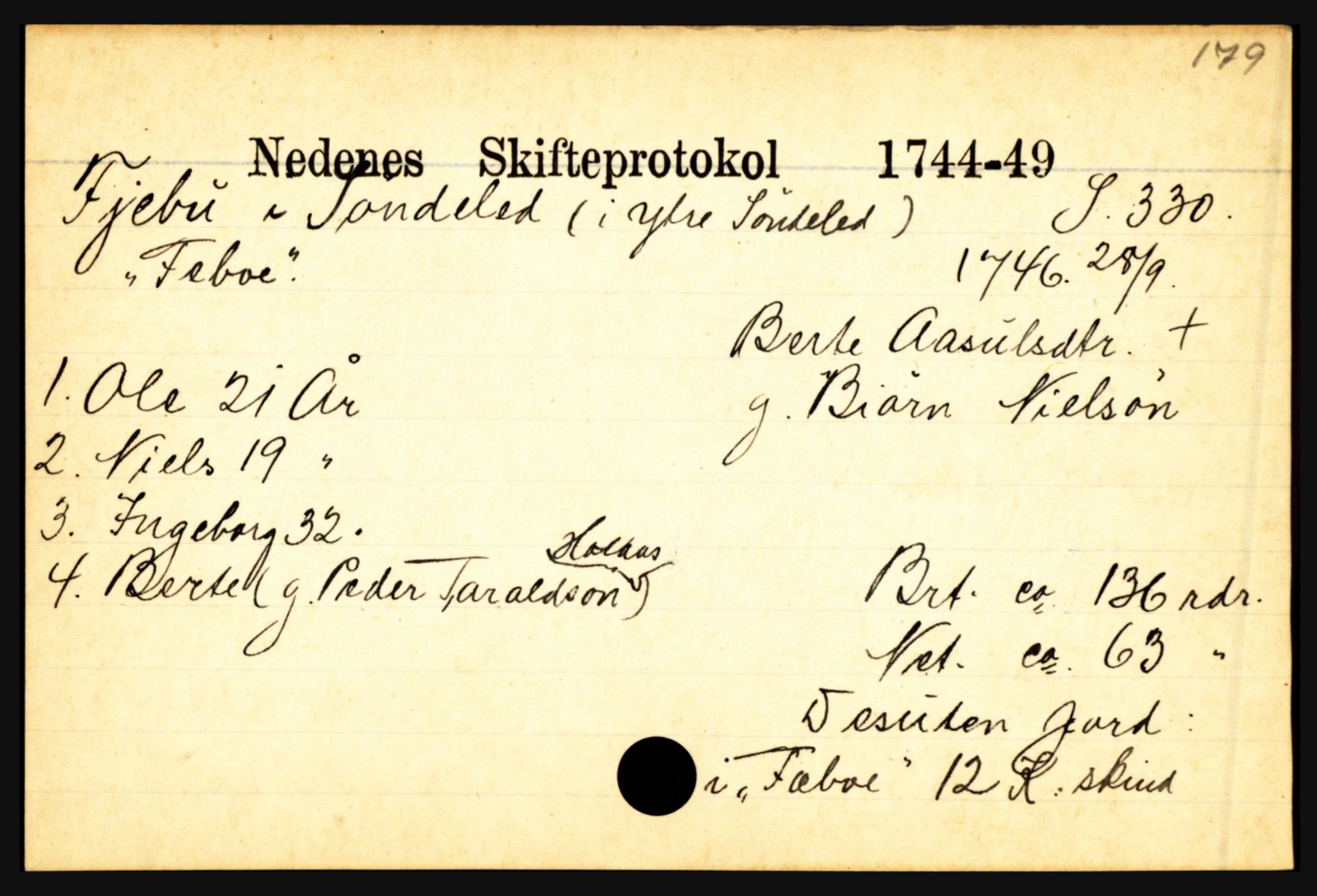 Nedenes sorenskriveri før 1824, AV/SAK-1221-0007/H, s. 6739