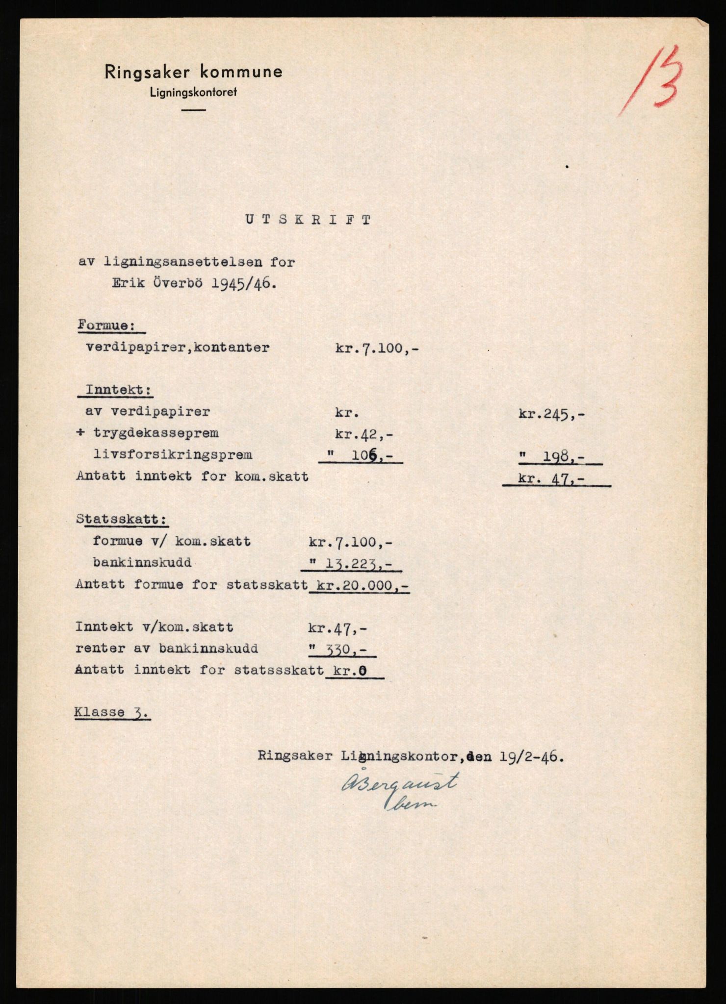 Landssvikarkivet, Hamar politikammer, AV/RA-S-3138-09/D/Dd, 1945-1946, s. 23