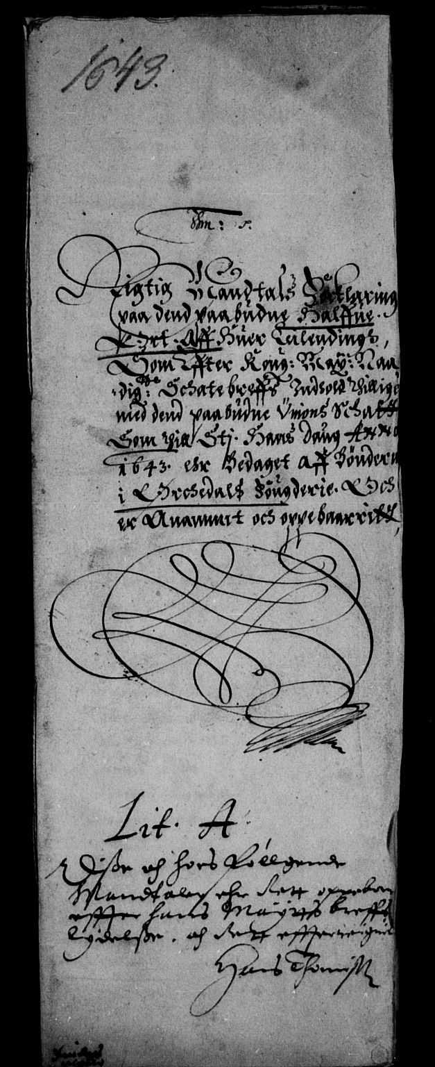 Rentekammeret inntil 1814, Reviderte regnskaper, Lensregnskaper, AV/RA-EA-5023/R/Rb/Rbw/L0080: Trondheim len, 1643-1644