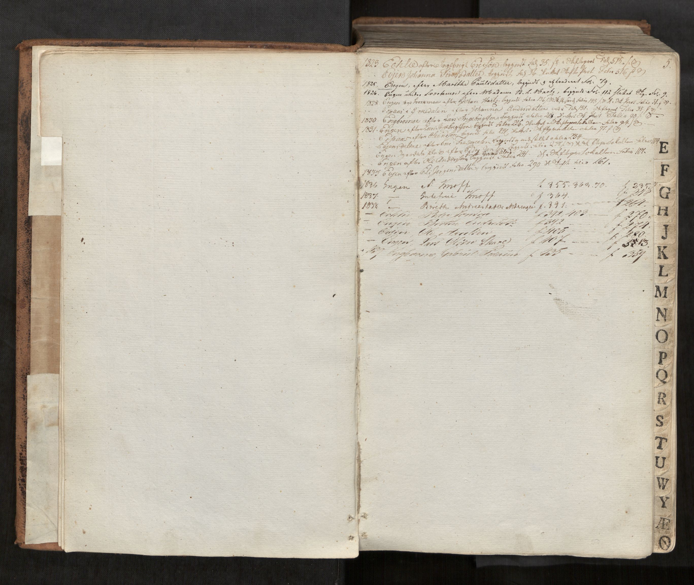 Orkdal sorenskriveri, AV/SAT-A-4169/1/3/3B/L0002: Skiftebehandlingsprotokoll, 1823-1839, s. 4b-5a