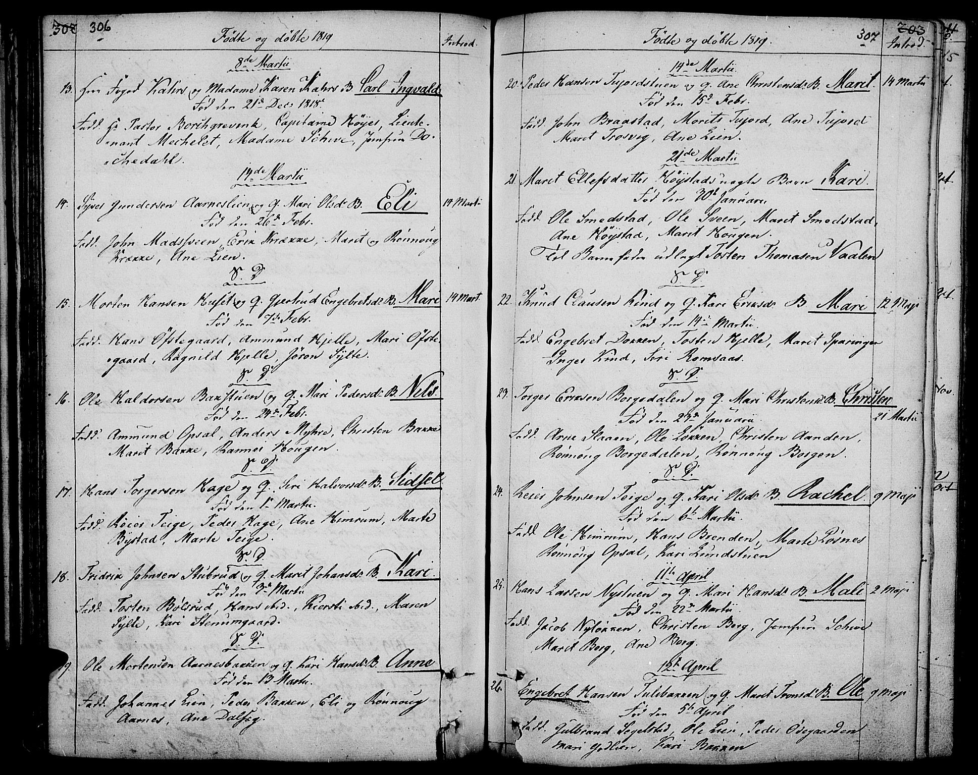 Ringebu prestekontor, AV/SAH-PREST-082/H/Ha/Haa/L0003: Ministerialbok nr. 3, 1781-1820, s. 306-307