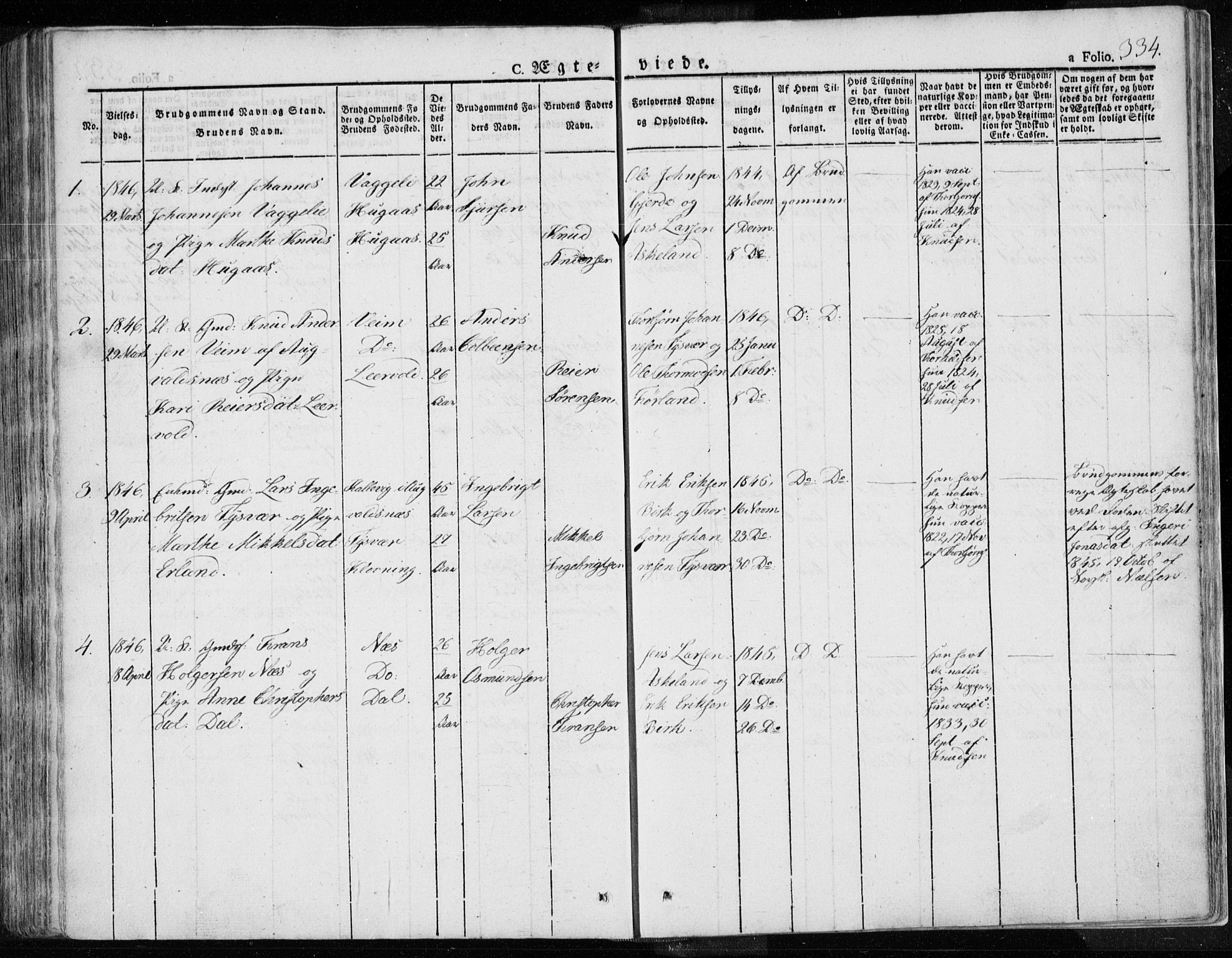 Tysvær sokneprestkontor, SAST/A -101864/H/Ha/Haa/L0001: Ministerialbok nr. A 1.1, 1831-1856, s. 334