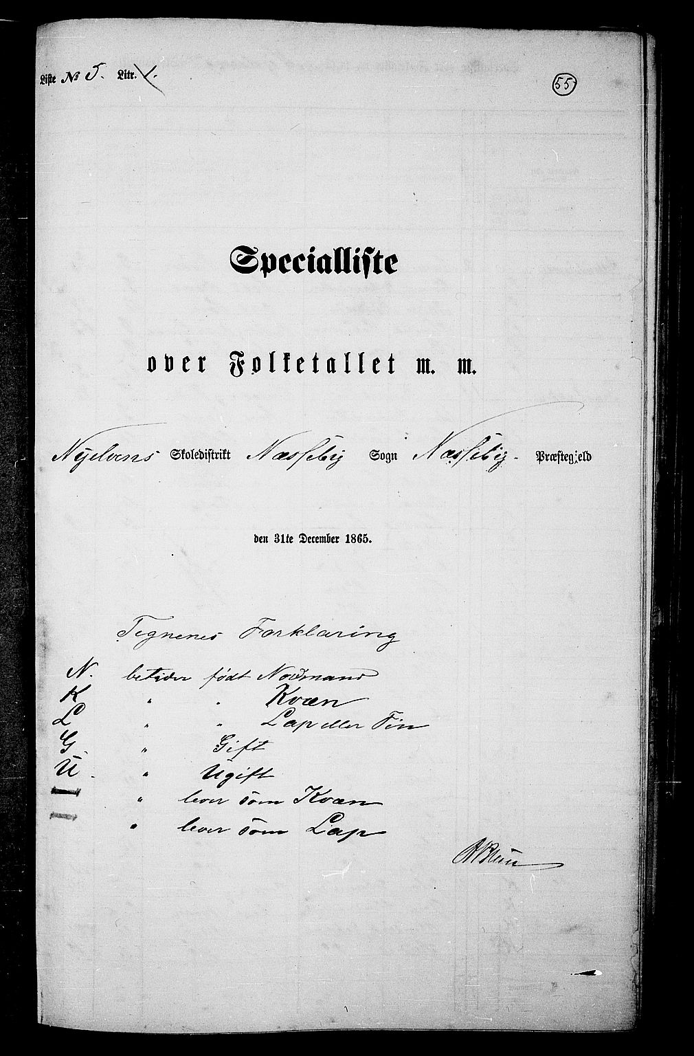 RA, Folketelling 1865 for 2027P Nesseby prestegjeld, 1865, s. 43