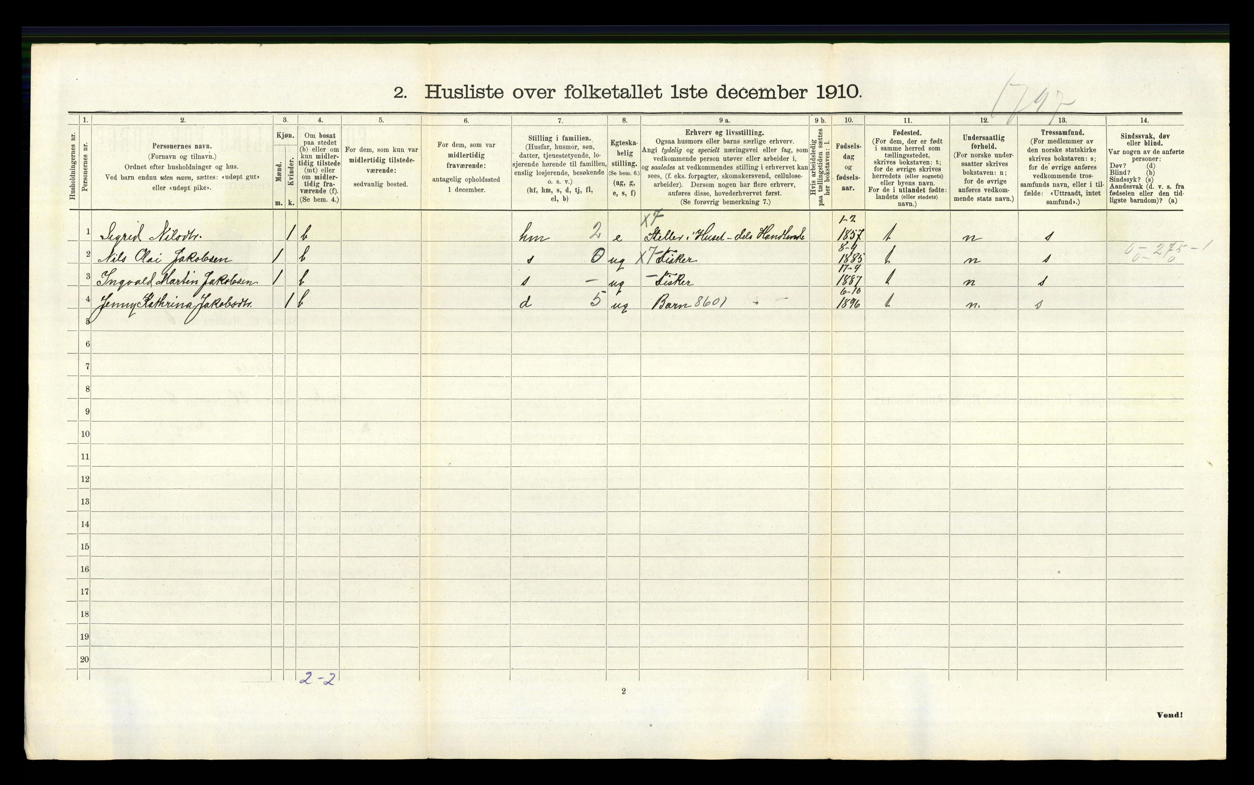 RA, Folketelling 1910 for 1258 Herdla herred, 1910, s. 843