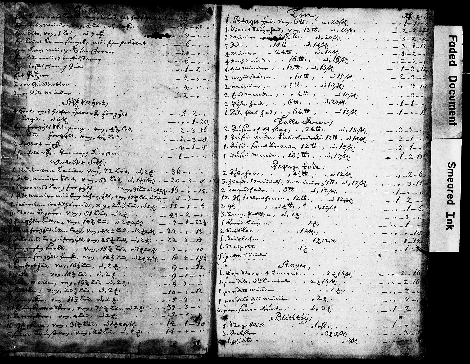 Jarlsberg prosti, AV/SAKO-A-445/O/Ob/L0001: Skifteprotokoll, 1704-1738, s. 2