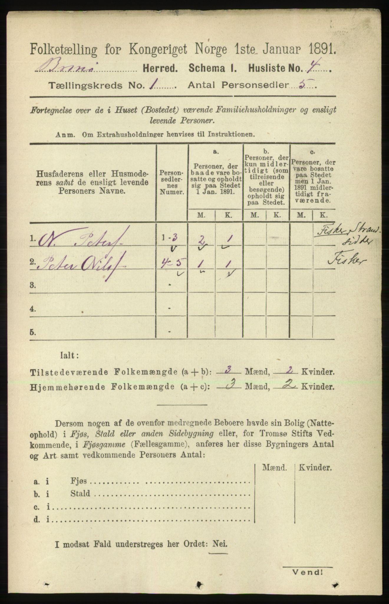 RA, Folketelling 1891 for 1814 Brønnøy herred, 1891, s. 36