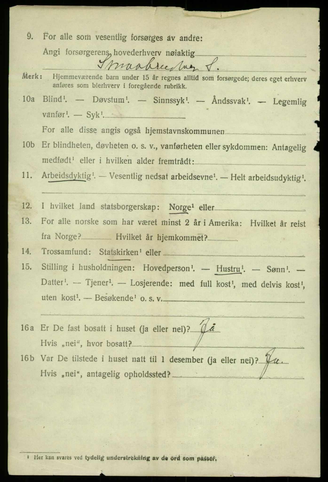 SAB, Folketelling 1920 for 1231 Kinsarvik herred, 1920, s. 1277