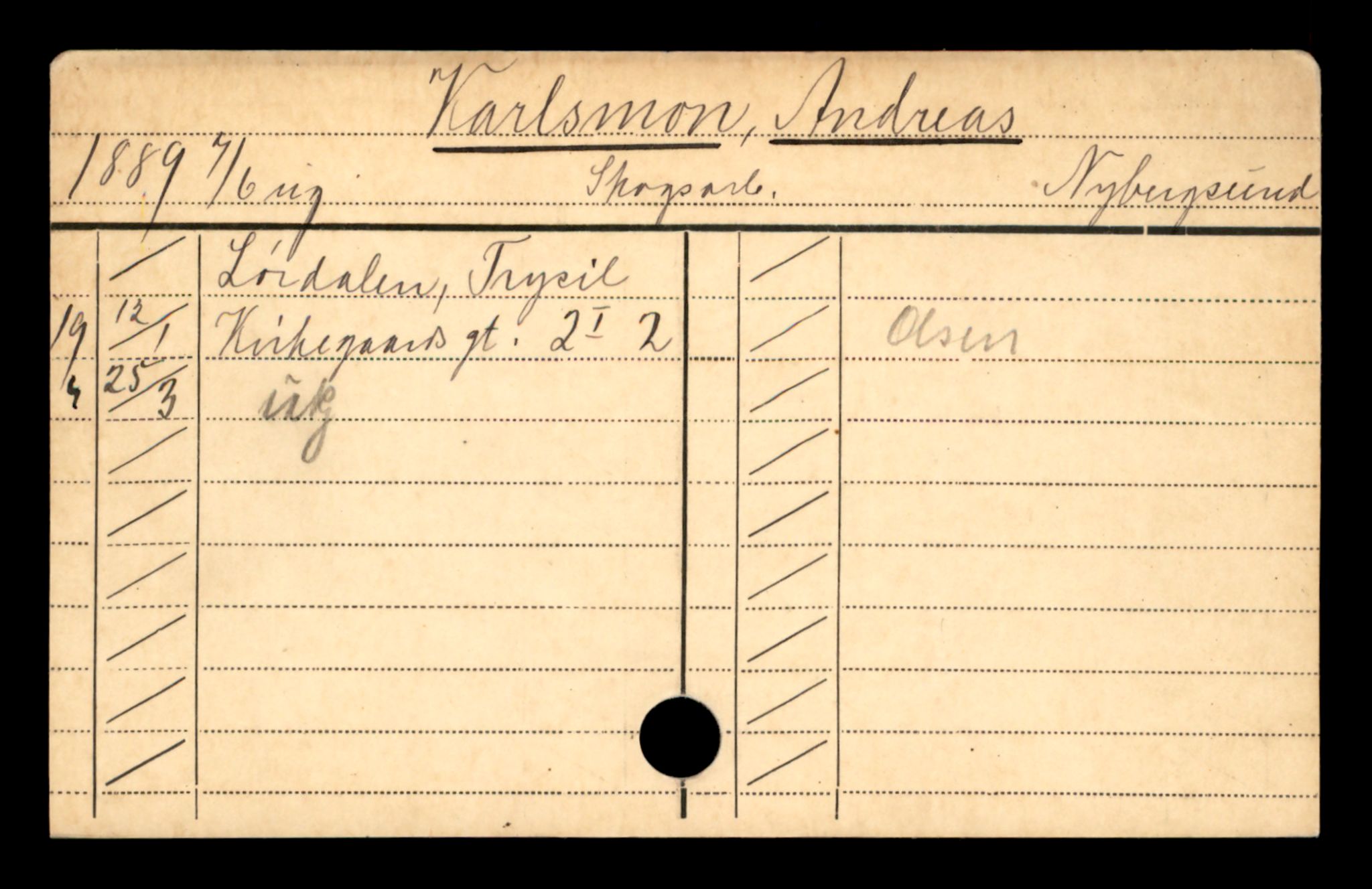 Oslo folkeregister, Registerkort, AV/SAO-A-11715/D/Da/L0048: Menn: Karlslund Edvard - Kjørstad Erik, 1906-1919