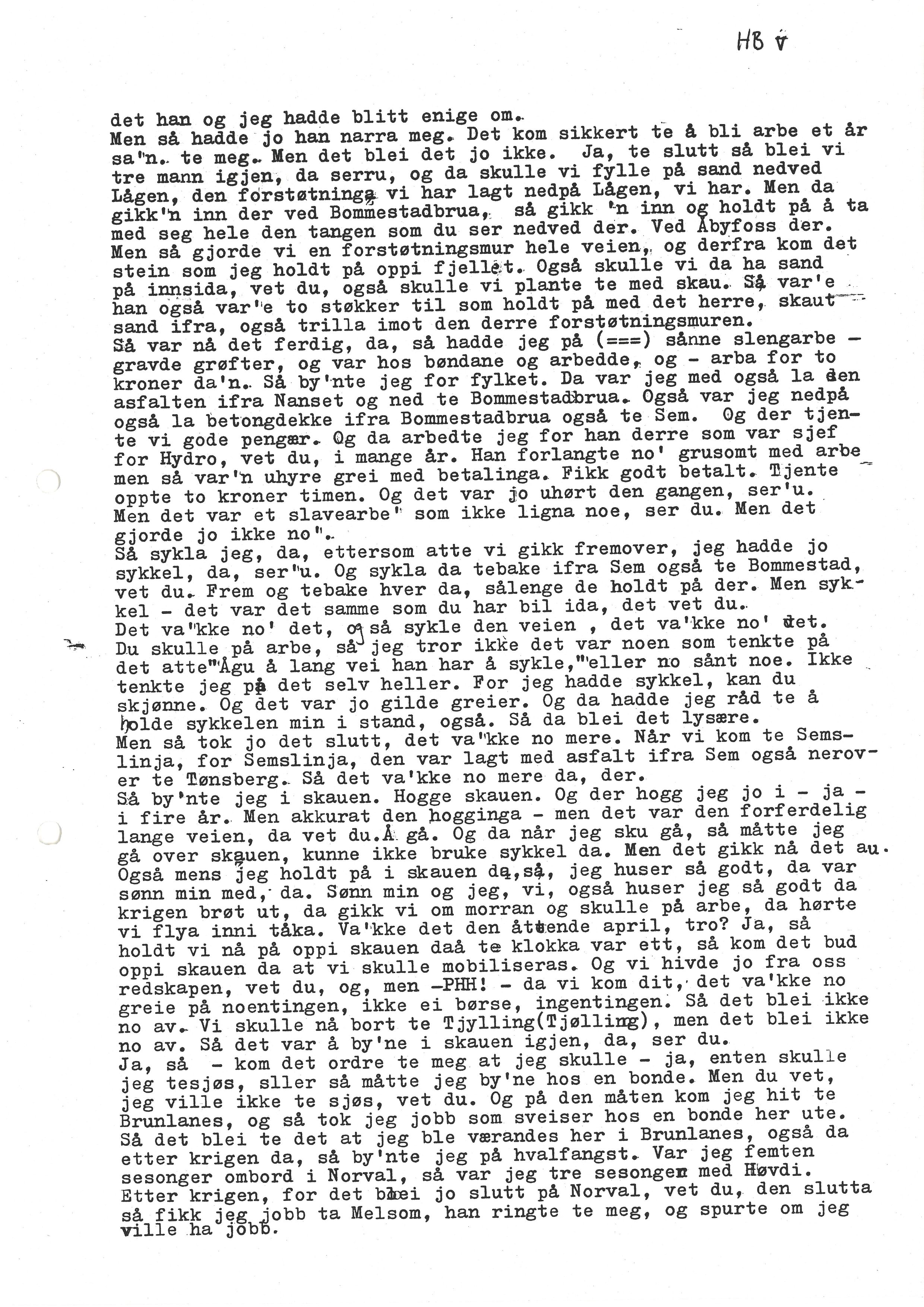 Sa 16 - Folkemusikk fra Vestfold, Gjerdesamlingen, VEMU/A-1868/I/L0001: Informantregister med intervjunedtegnelser, 1979-1986