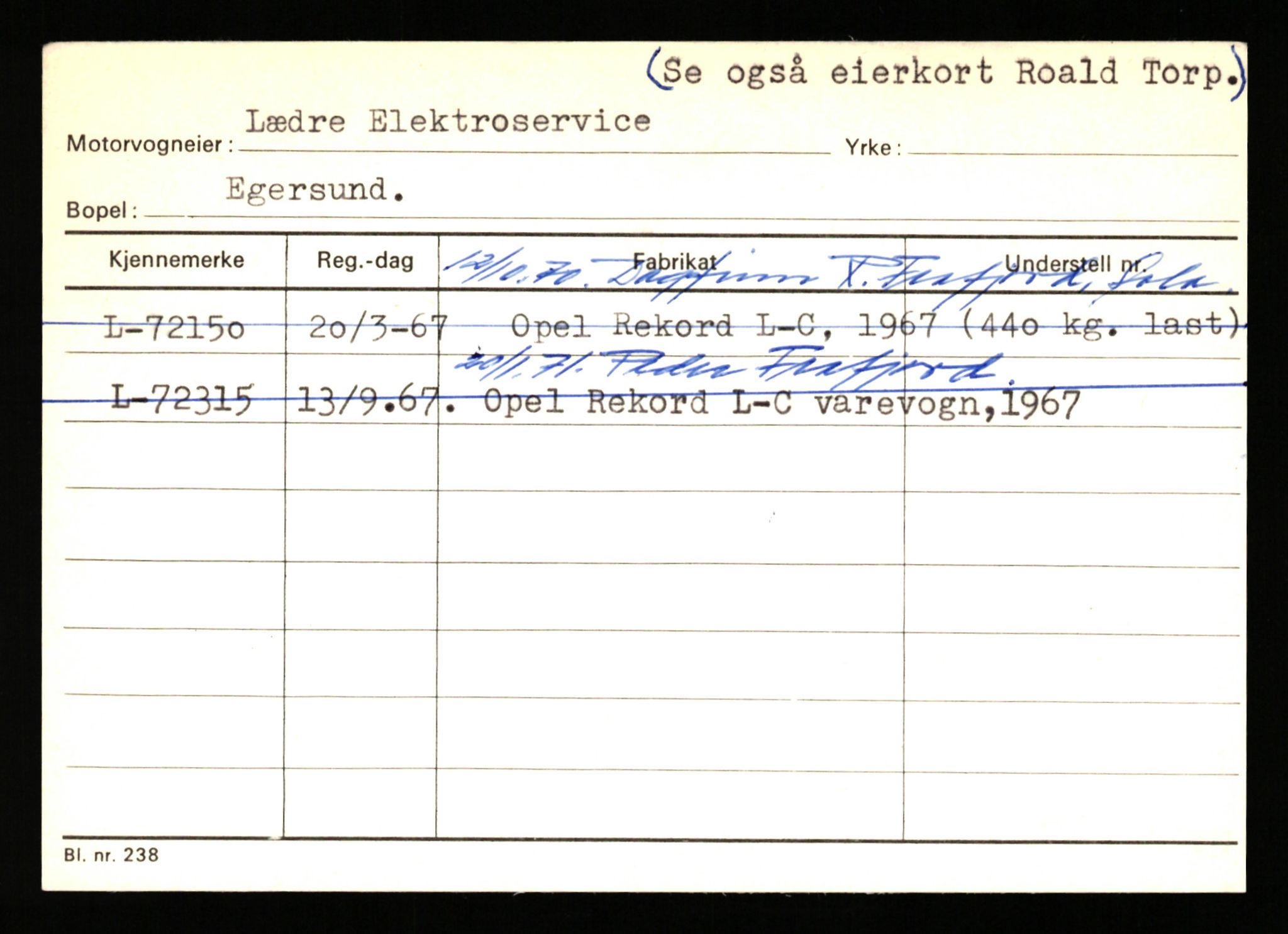 Stavanger trafikkstasjon, SAST/A-101942/0/H/L0024: Lyberg - Melgård, 1930-1971, s. 281