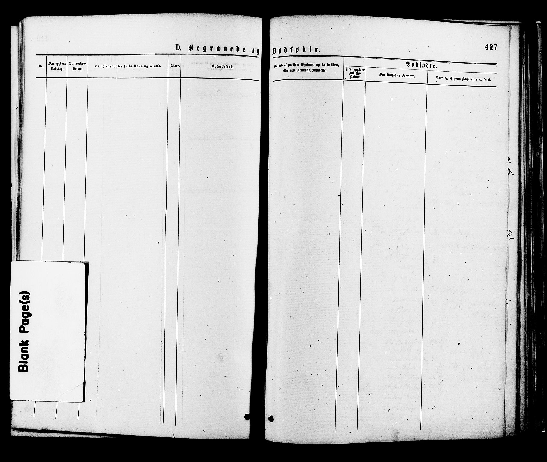 Øyestad sokneprestkontor, AV/SAK-1111-0049/F/Fa/L0016: Ministerialbok nr. A 16, 1874-1886, s. 427