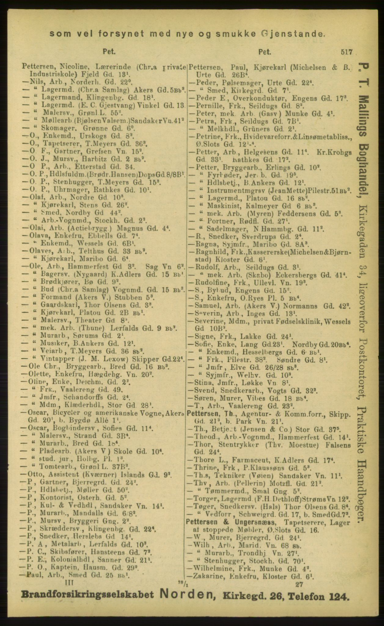 Kristiania/Oslo adressebok, PUBL/-, 1898, s. 517